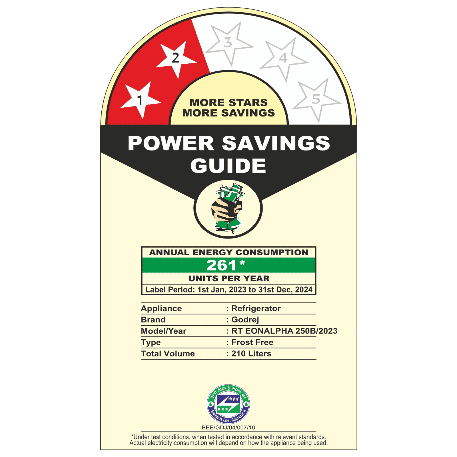 Godrej Eon Alpha 210 Litres 2 Star Frost Free Double Door Refrigerator with Built-in Stabilizer (RT EONALPHA 250B RI, Steel Glow)_8