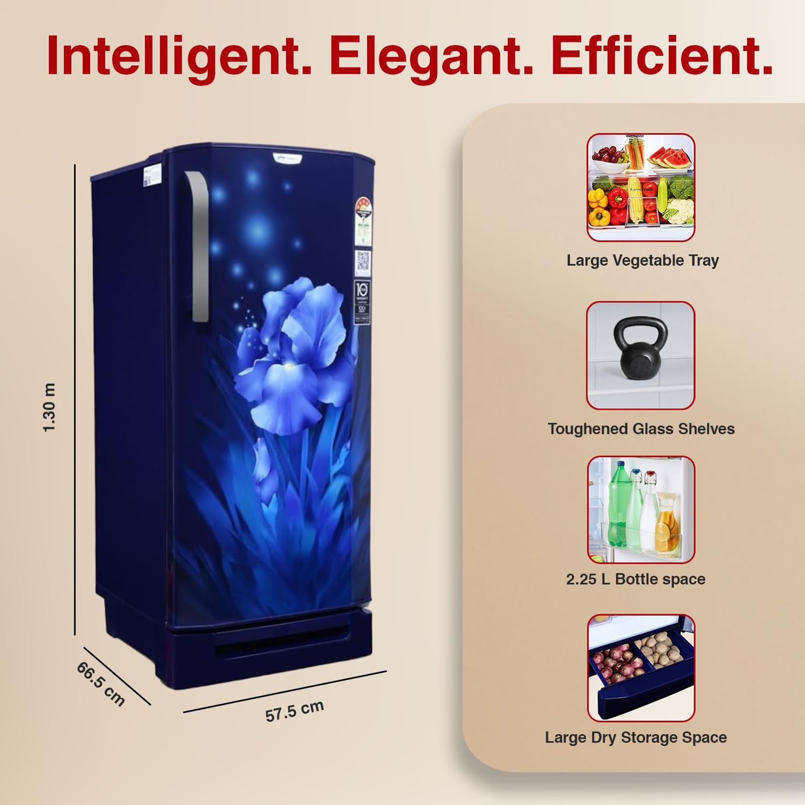 Godrej Edge Neo 180 Litres 5 Star Direct Cool Single Door Refrigerator with Anti Bacteria Gasket (RD EDGENEO 207E TDF, Aqua Blue)_18