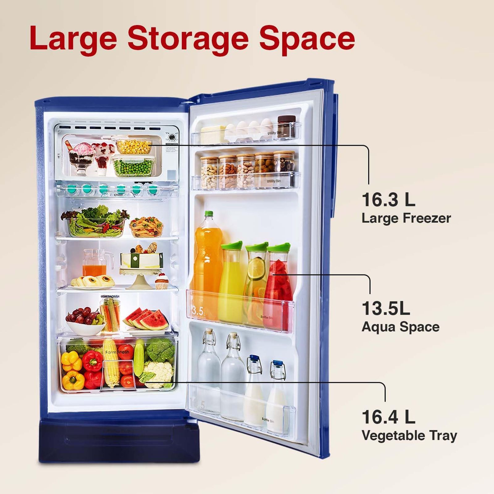 Godrej Edge Neo 180 Litres 5 Star Direct Cool Single Door Refrigerator with Anti Bacteria Gasket (RD EDGENEO 207E TDF, Aqua Blue)_19