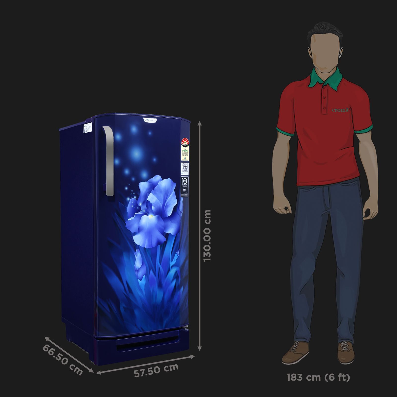 Godrej Edge Neo 180 Litres 5 Star Direct Cool Single Door Refrigerator with Anti Bacteria Gasket (RD EDGENEO 207E TDF, Aqua Blue)_2