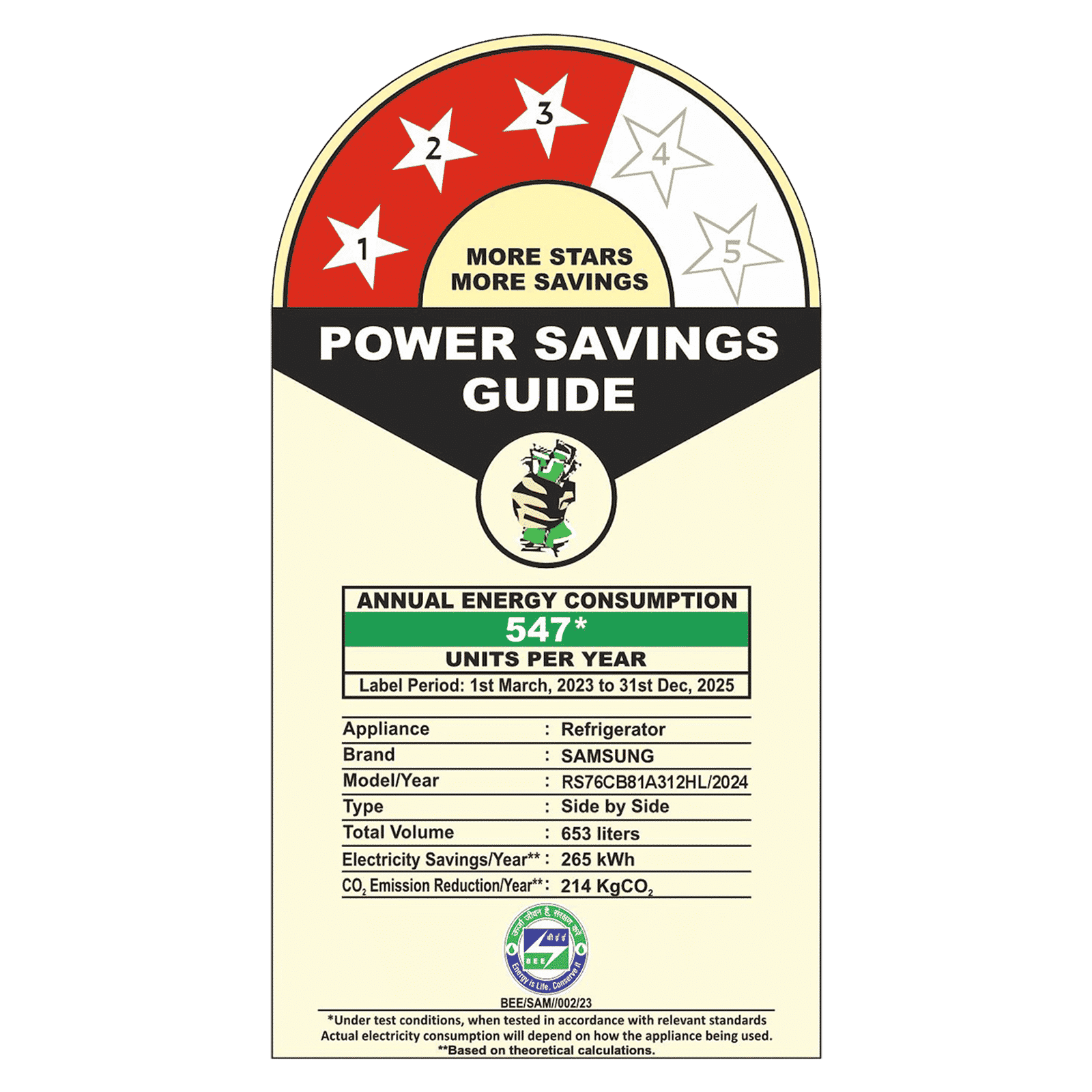 SAMSUNG 653 Litres 3 Star Frost Free Side by Side Door Smart Wifi Enabled  Convertible Refrigerator with Twin Cooling Plus Technology (RS76CB81A312/HL, Clean White)_8