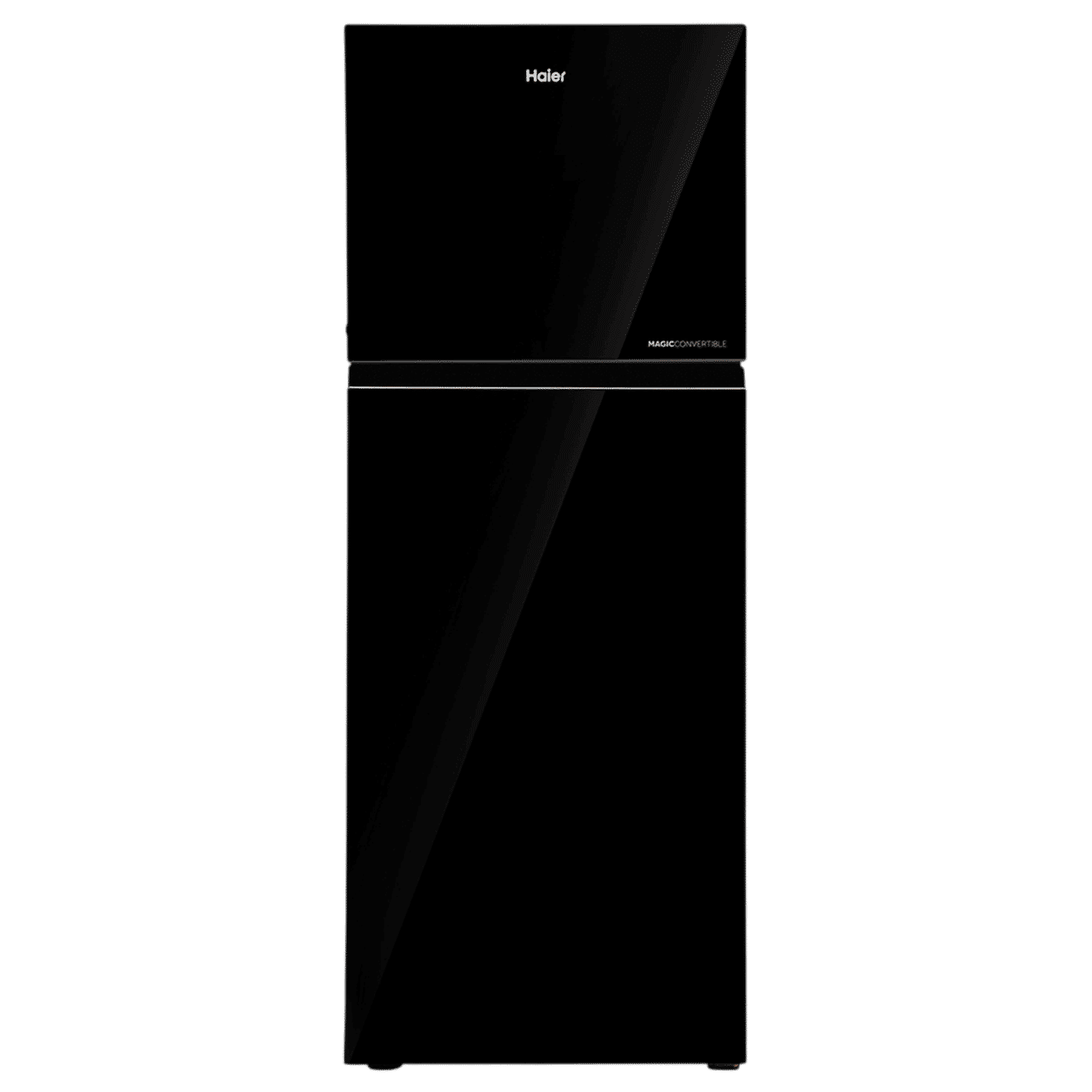 Haier 268 Litres 2 Star Frost Free Double Door Convertible Refrigerator with Turbo Icing (HRF-3182PKG-P, Black Glass) Haier 268 Litres 2 Star Frost Free Double Door Convertible Refrigerator with Turbo Icing (HRF-3182PKG-P, Black Glass)_1