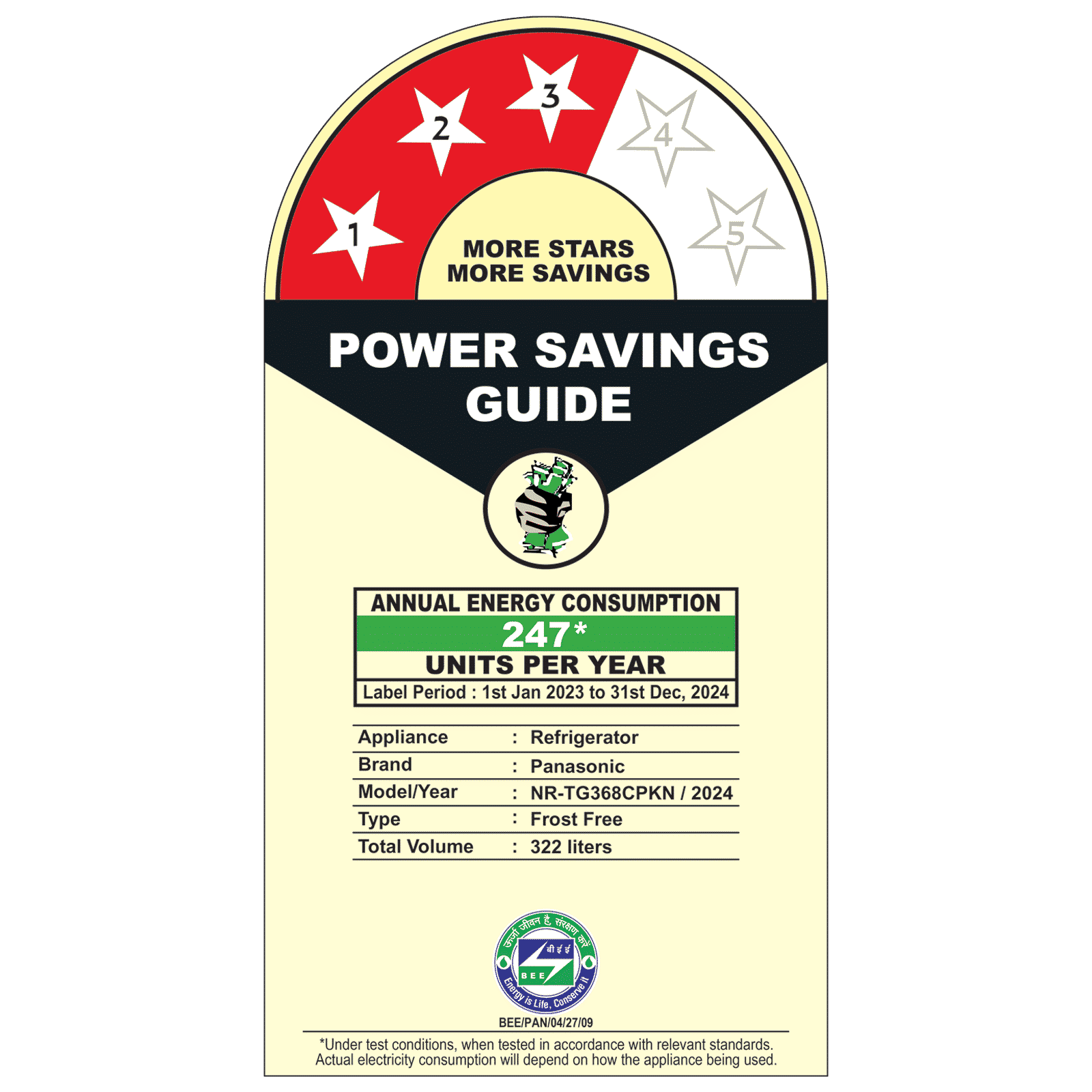 Panasonic 322 Litres 3 Star Frost Free Double Door Convertible Refrigerator with Surround Cooling (NR-TG368CPKN, Diamond Black) Panasonic 322 Litres 3 Star Frost Free Double Door Convertible Refrigerator with Surround Cooling (NR-TG368CPKN, Diamond Black)_7