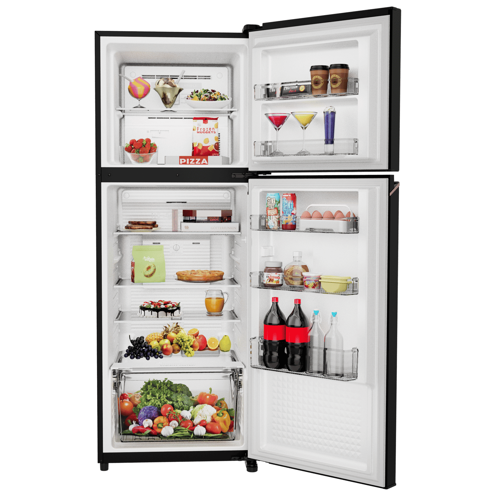 Panasonic 322 Litres 3 Star Frost Free Double Door Convertible Refrigerator with Surround Cooling (NR-TG368CPKN, Diamond Black) Panasonic 322 Litres 3 Star Frost Free Double Door Convertible Refrigerator with Surround Cooling (NR-TG368CPKN, Diamond Black)_3