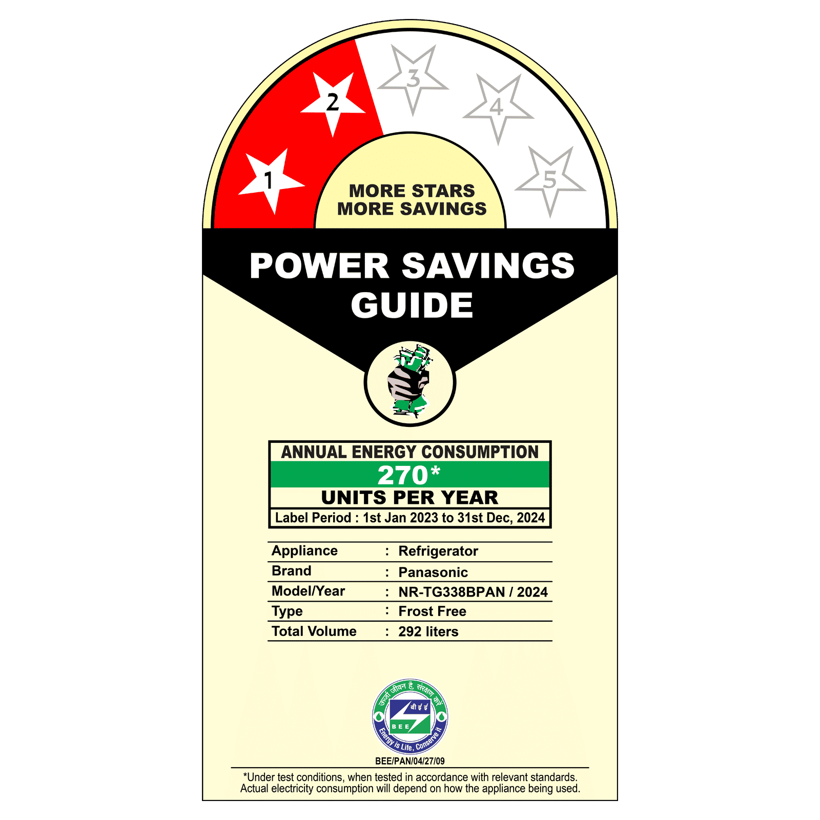 Panasonic 292 Litres 2 Star Frost Free Double Door Convertible Refrigerator with Surround Cooling (NR-TG338BPAN, Ocean Blue) Panasonic 292 Litres 2 Star Frost Free Double Door Convertible Refrigerator with Surround Cooling (NR-TG338BPAN, Ocean Blue)_9