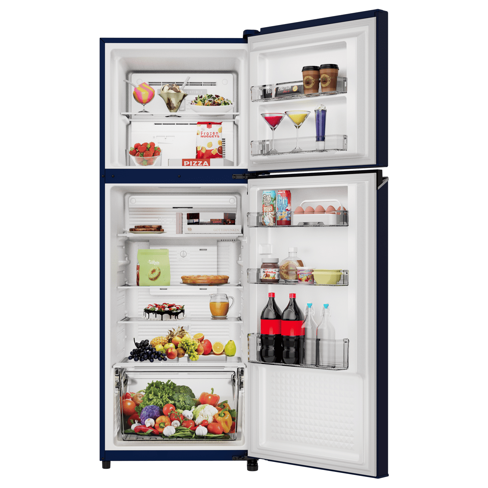 Panasonic 292 Litres 2 Star Frost Free Double Door Convertible Refrigerator with Surround Cooling (NR-TG338BPAN, Ocean Blue) Panasonic 292 Litres 2 Star Frost Free Double Door Convertible Refrigerator with Surround Cooling (NR-TG338BPAN, Ocean Blue)_5