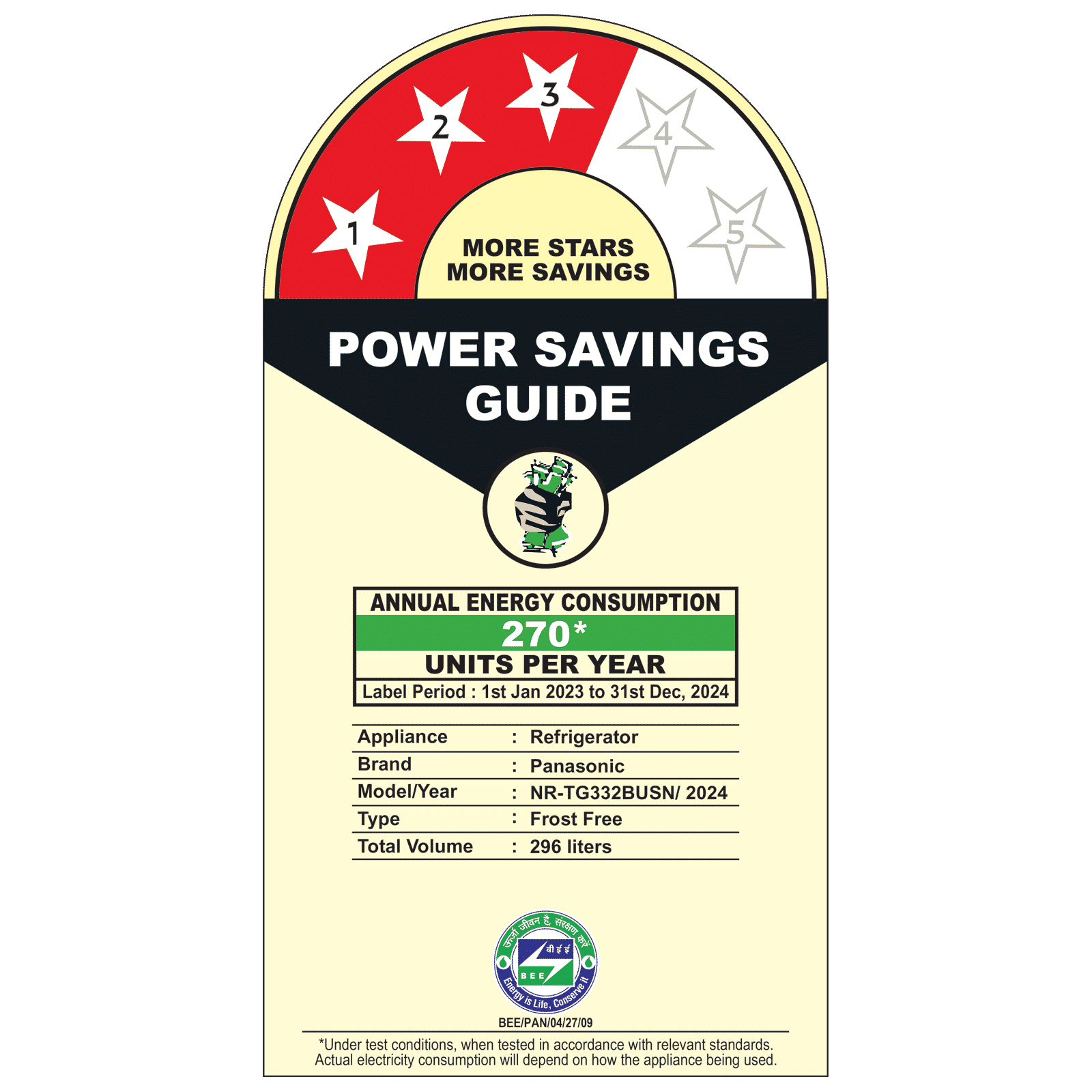 Panasonic 292 Litres 2 Star Frost Free Double Door Refrigerator with Surround Cooling (NR-TG332BUSN, Silver)_6