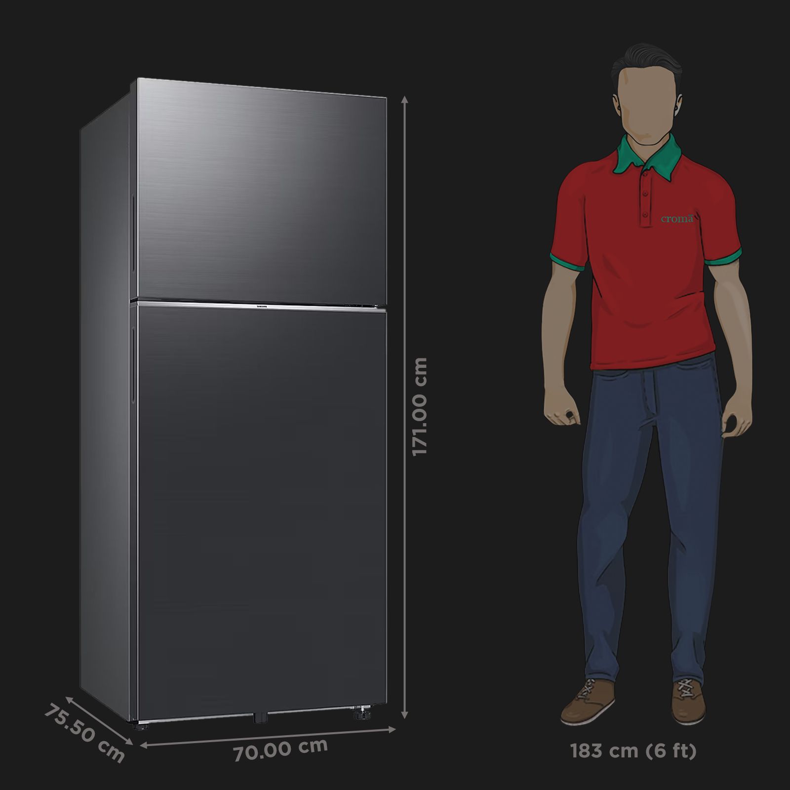SAMSUNG 396 Litres 2 Star Frost Free Double Door Smart Wifi Enabled Convertible Refrigerator with Digital Inverter Compressor (RT41DG6A2BB1HL, Black Matt) SAMSUNG 396 Litres 2 Star Frost Free Double Door Smart Wifi Enabled Convertible Refrigerator with Digital Inverter Compressor (RT41DG6A2BB1HL, Black Matt)_3