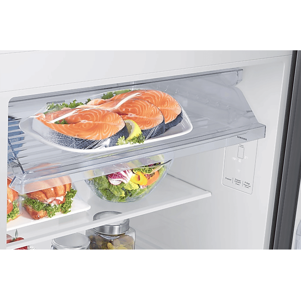 SAMSUNG 419 Litres 2 Star Frost Free Double Door Smart Wifi Enabled Convertible Refrigerator with Digital Inverter Compressor (RT45DG6A2BSLHL, Real Stainless)_9