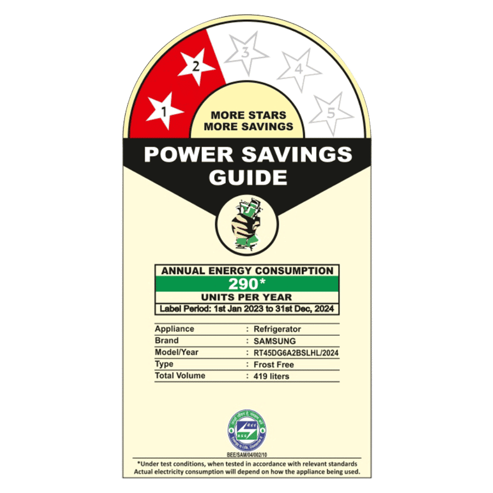 SAMSUNG 419 Litres 2 Star Frost Free Double Door Smart Wifi Enabled Convertible Refrigerator with Digital Inverter Compressor (RT45DG6A2BSLHL, Real Stainless) SAMSUNG 419 Litres 2 Star Frost Free Double Door Smart Wifi Enabled Convertible Refrigerator with Digital Inverter Compressor (RT45DG6A2BSLHL, Real Stainless)_8