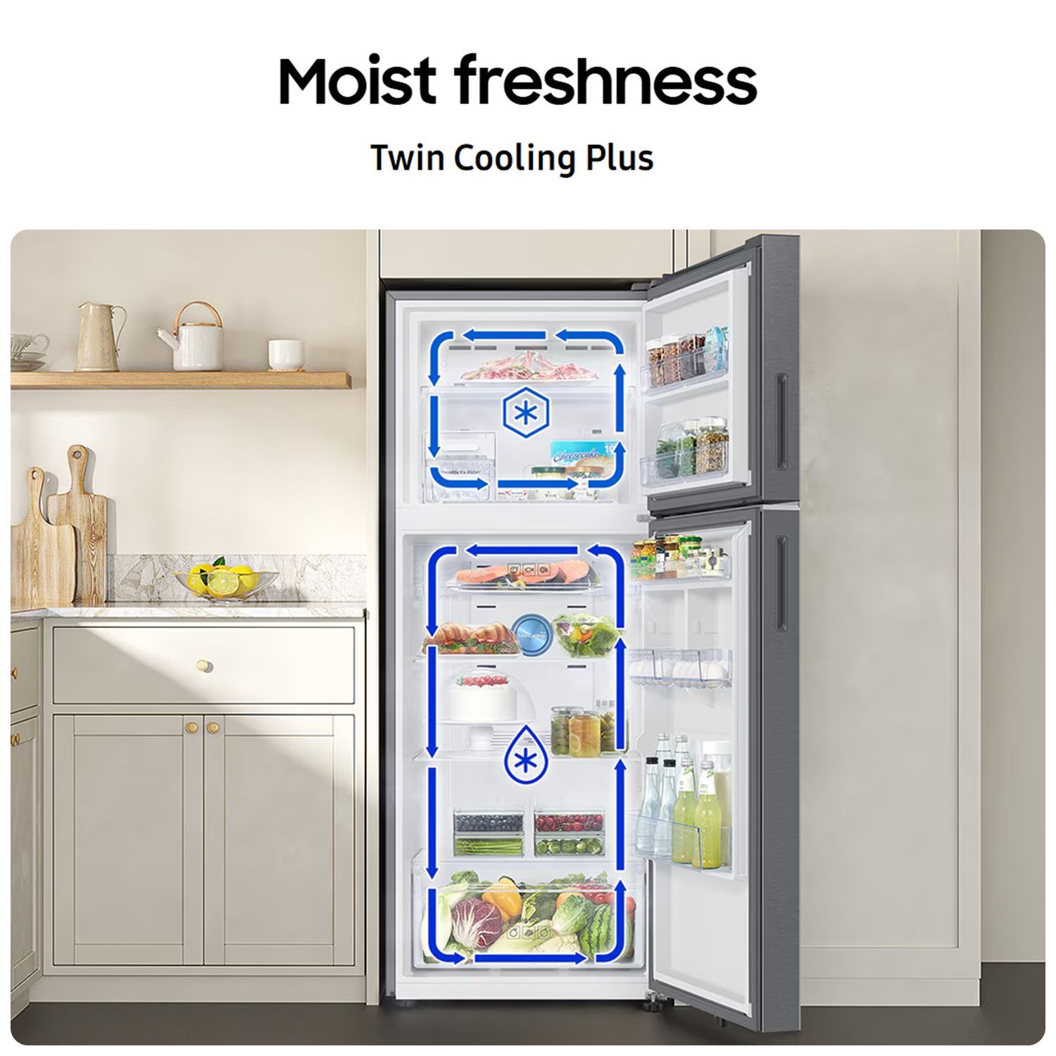 SAMSUNG 419 Litres 3 Star Frost Free Double Door Smart Wifi Enabled Convertible Refrigerator with Digital Inverter Compressor (RT45DG6A4DBXHL, Luxe Black)_15