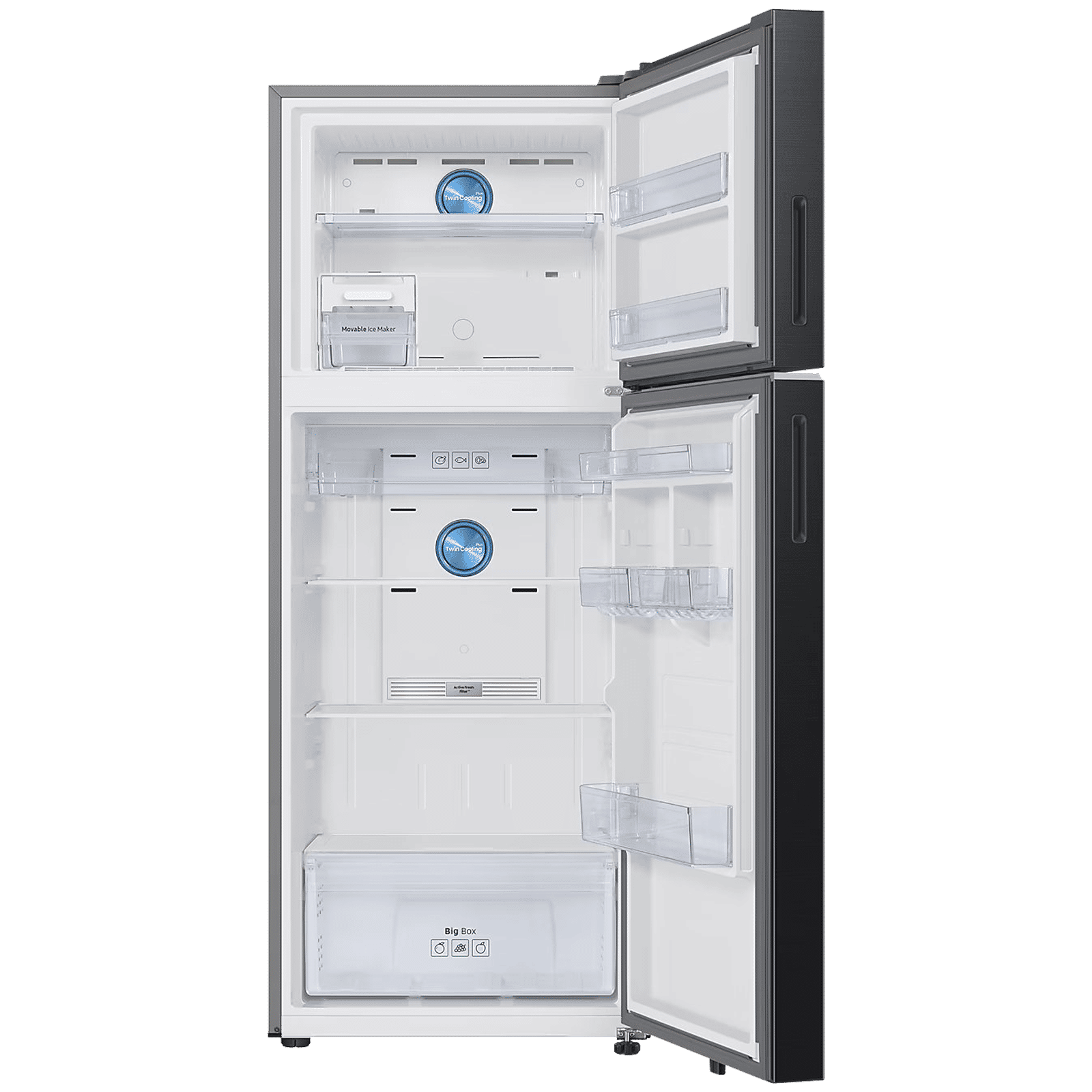 SAMSUNG 419 Litres 3 Star Frost Free Double Door Smart Wifi Enabled Convertible Refrigerator with Digital Inverter Compressor (RT45DG6A4DBXHL, Luxe Black)_6