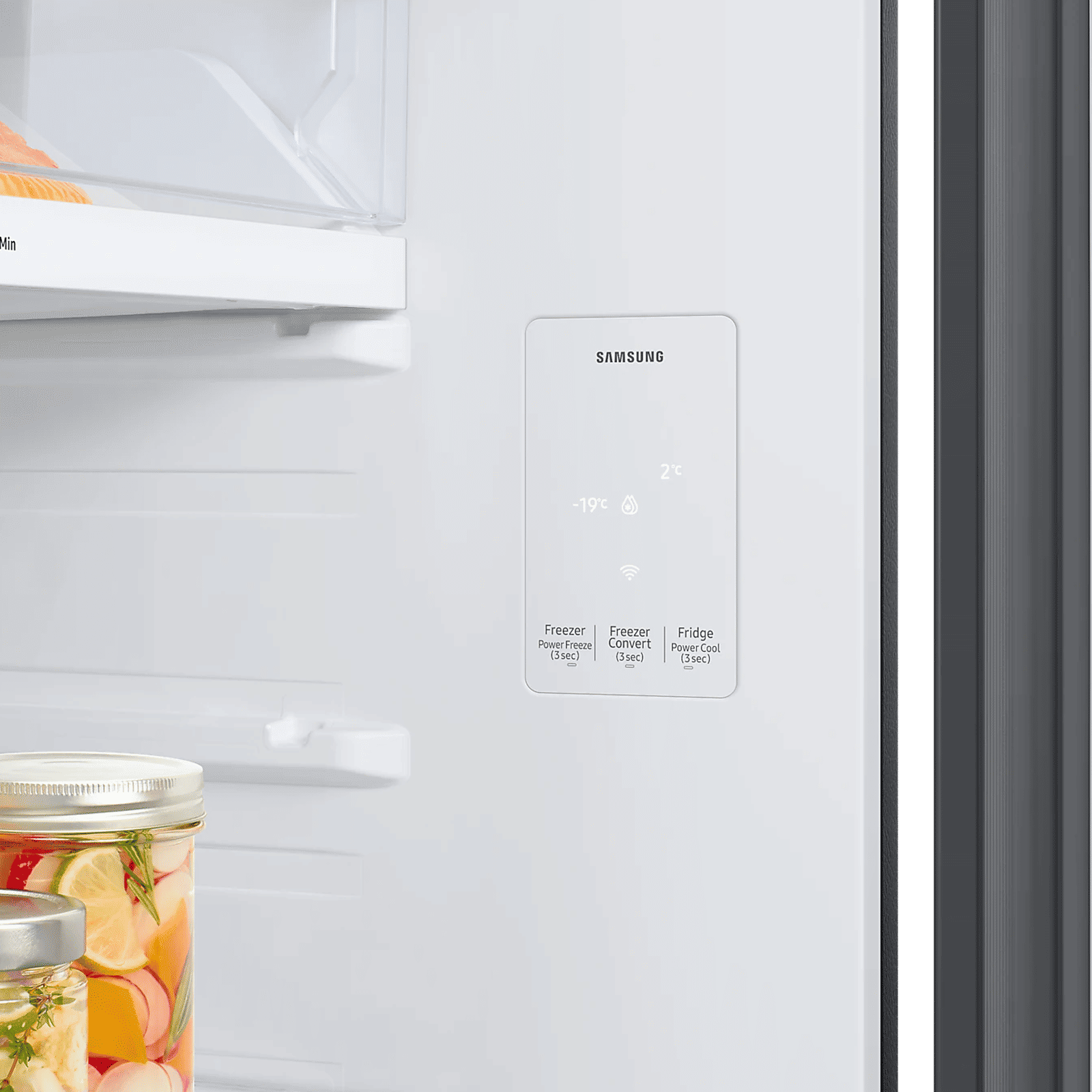 SAMSUNG 465 Litres 1 Star Frost Free Double Door Smart Wifi Enabled Refrigerator with AI Energy Mode (RT51DB682A22TL, Black Glass)_10