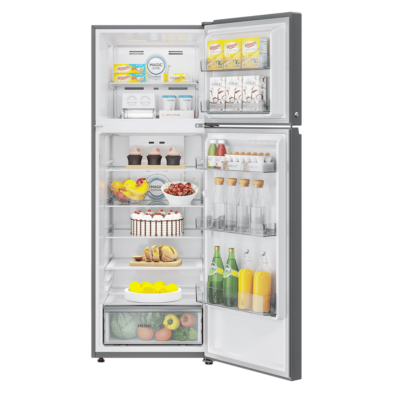 Haier 328 Litres 2 Star Frost Free Double Door Convertible Refrigerator with 1 Hour Icing Technology (HRF-3782BIS-P, Inox Steel)_3