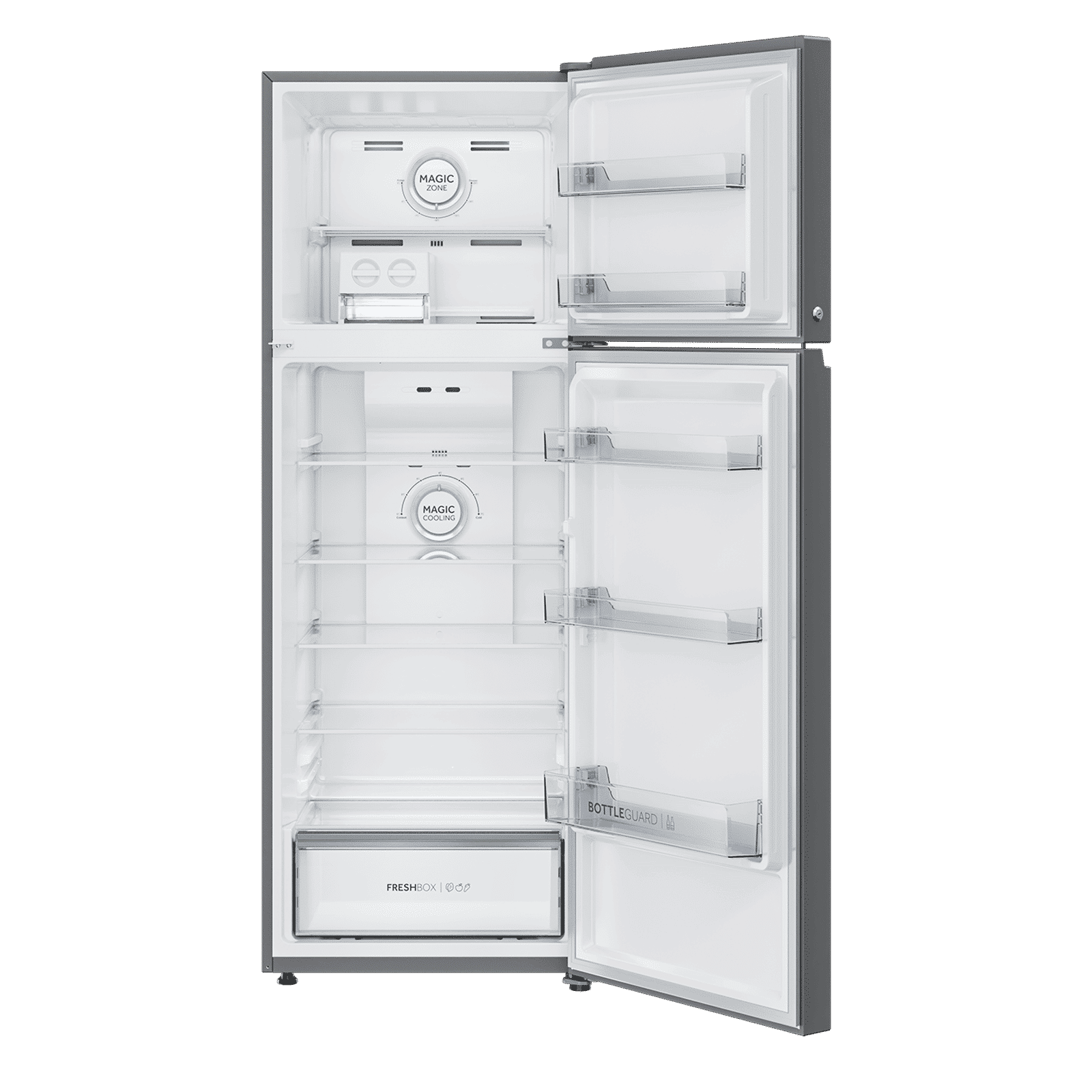 Haier 328 Litres 2 Star Frost Free Double Door Convertible Refrigerator with 1 Hour Icing Technology (HRF-3782BIS-P, Inox Steel)_4