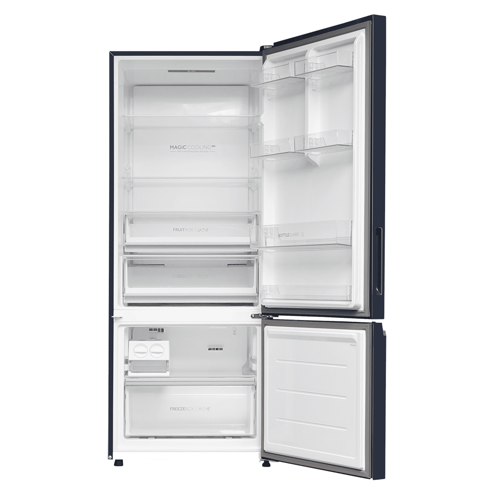 Haier 445 Litres 2 Star Frost Free Double Door Bottom Mount Convertible Refrigerator with 1 Hour Icing Technology (HRB-4952BGK-P, Graphite Black)_6