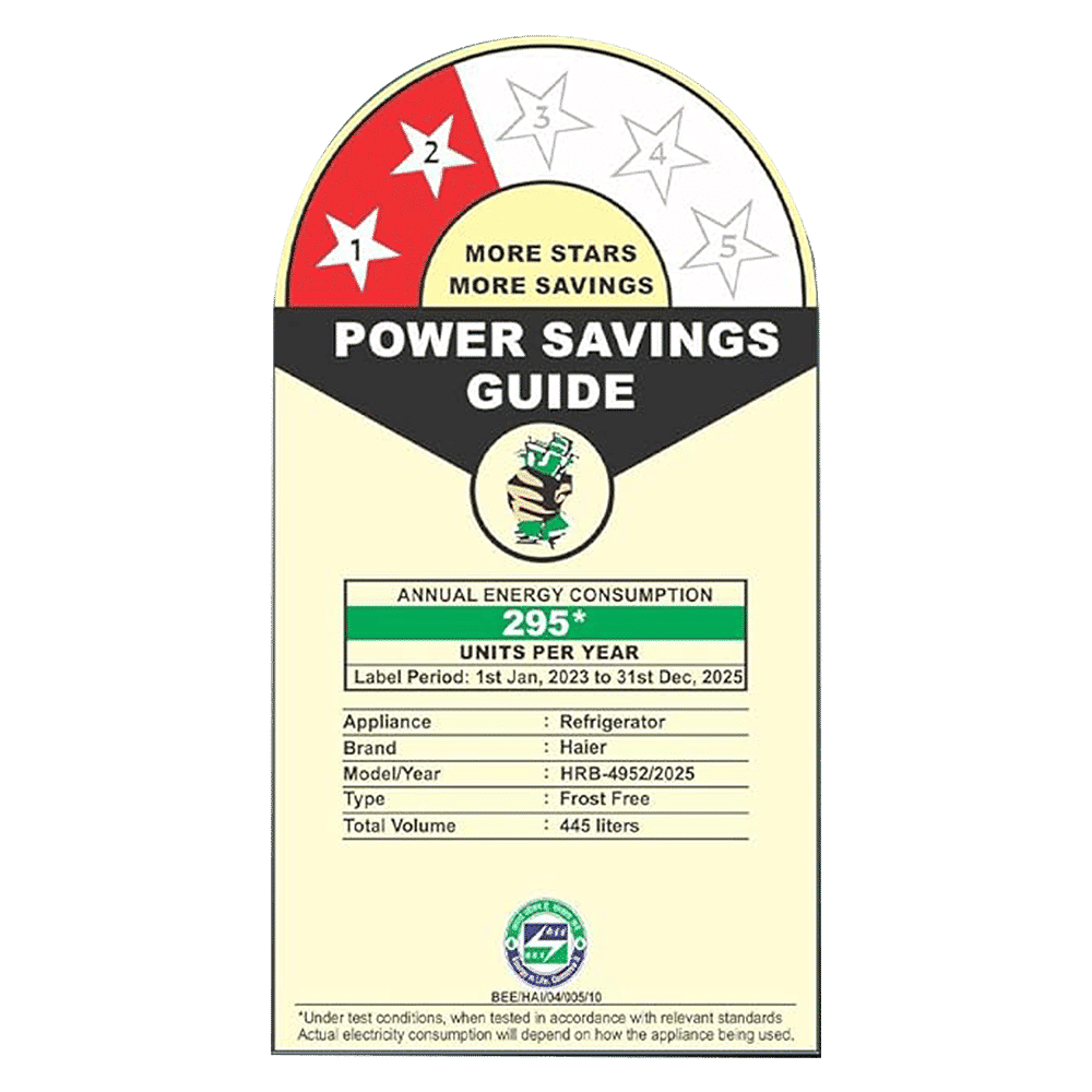 Haier 445 Litres 2 Star Frost Free Double Door Bottom Mount Convertible Refrigerator with 1 Hour Icing Technology (HRB-4952BGK-P, Graphite Black)_10