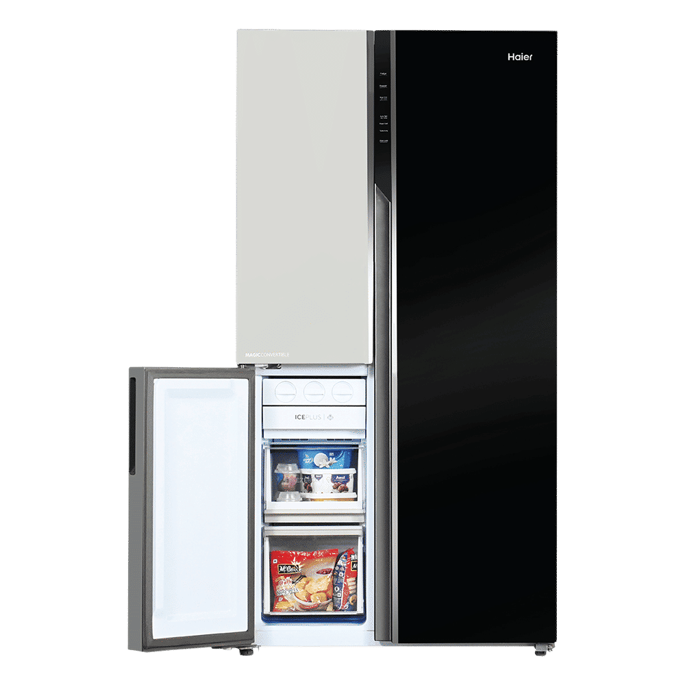 Haier 598 Litres 3 Star Frost Free Side by Side Refrigerator with Deo Fresh Technology (HRT-683KWG-P, Black & White)_8