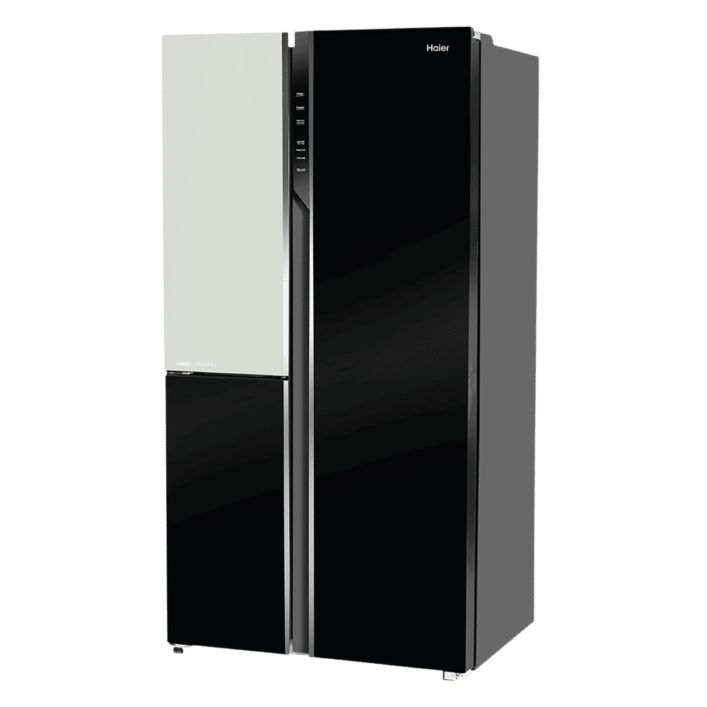 Haier 598 Litres 3 Star Frost Free Side by Side Refrigerator with Deo Fresh Technology (HRT-683KWG-P, Black & White)_4