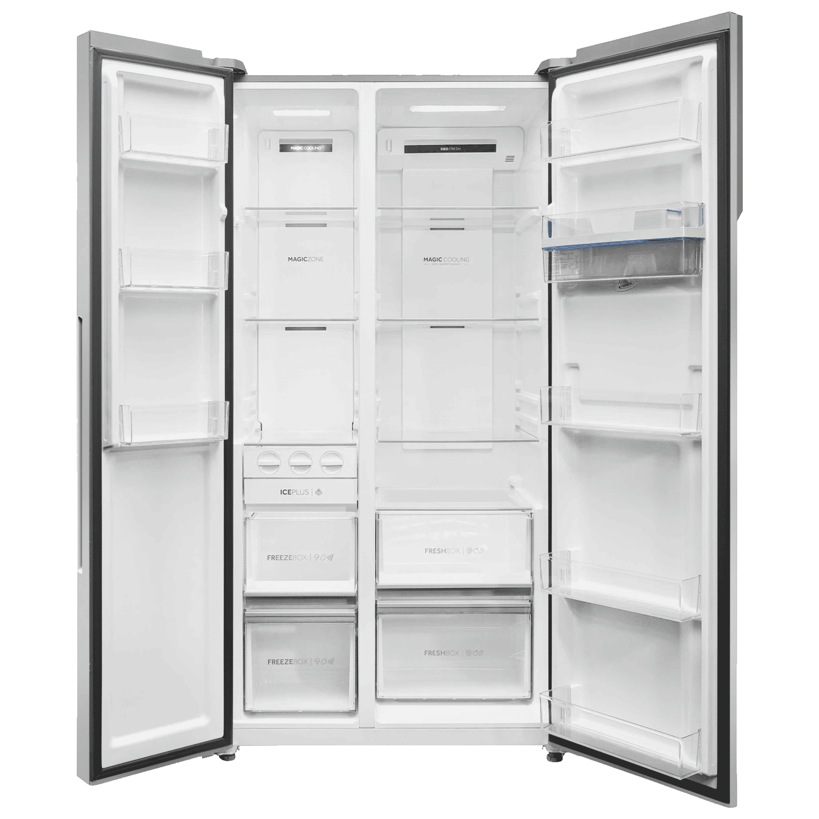 Haier 596 Litres 3 Star Frost Free Side by Side Door Smart Wifi Enabled Convertible Refrigerator with Deo Fresh Technology (HRS-682SWDU1, Shiny Steel)_5