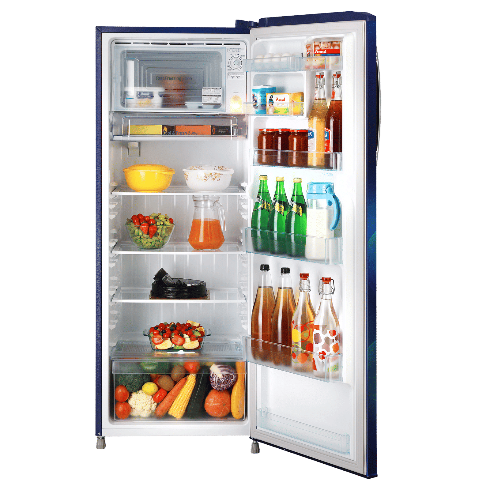 LG 281 Series 261 Litres 3 Star Direct Cool Single Door Refrigerator with Auto Smart Connect (GL-B281BBAX, Blue Aurora)_5