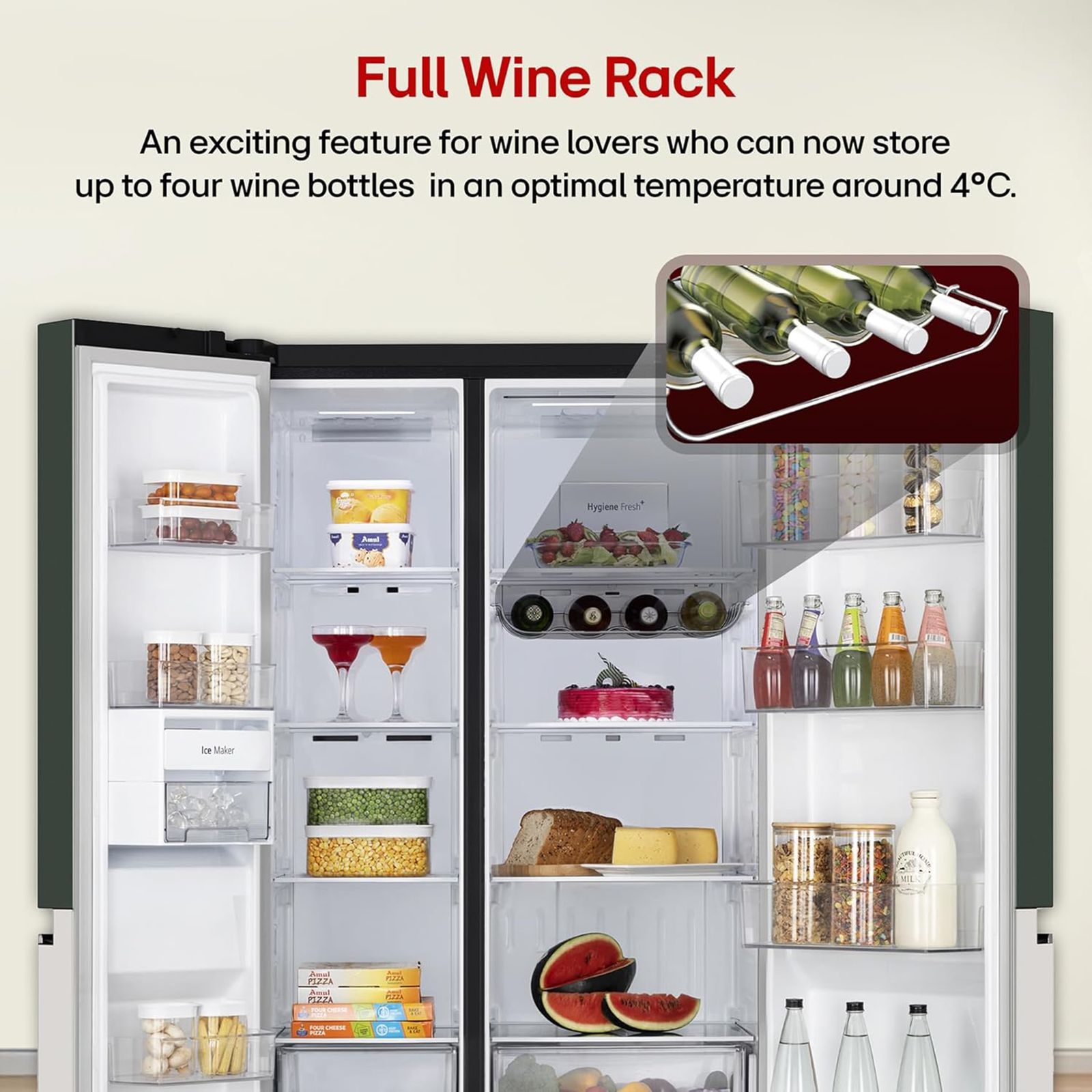 LG 650 Litres 3 Star Frost Free Side by Side Smart Wifi Enabled Convertible Refrigerator with Multi Air Flow (GL-B257EET3, Emerald Green Tango)_18