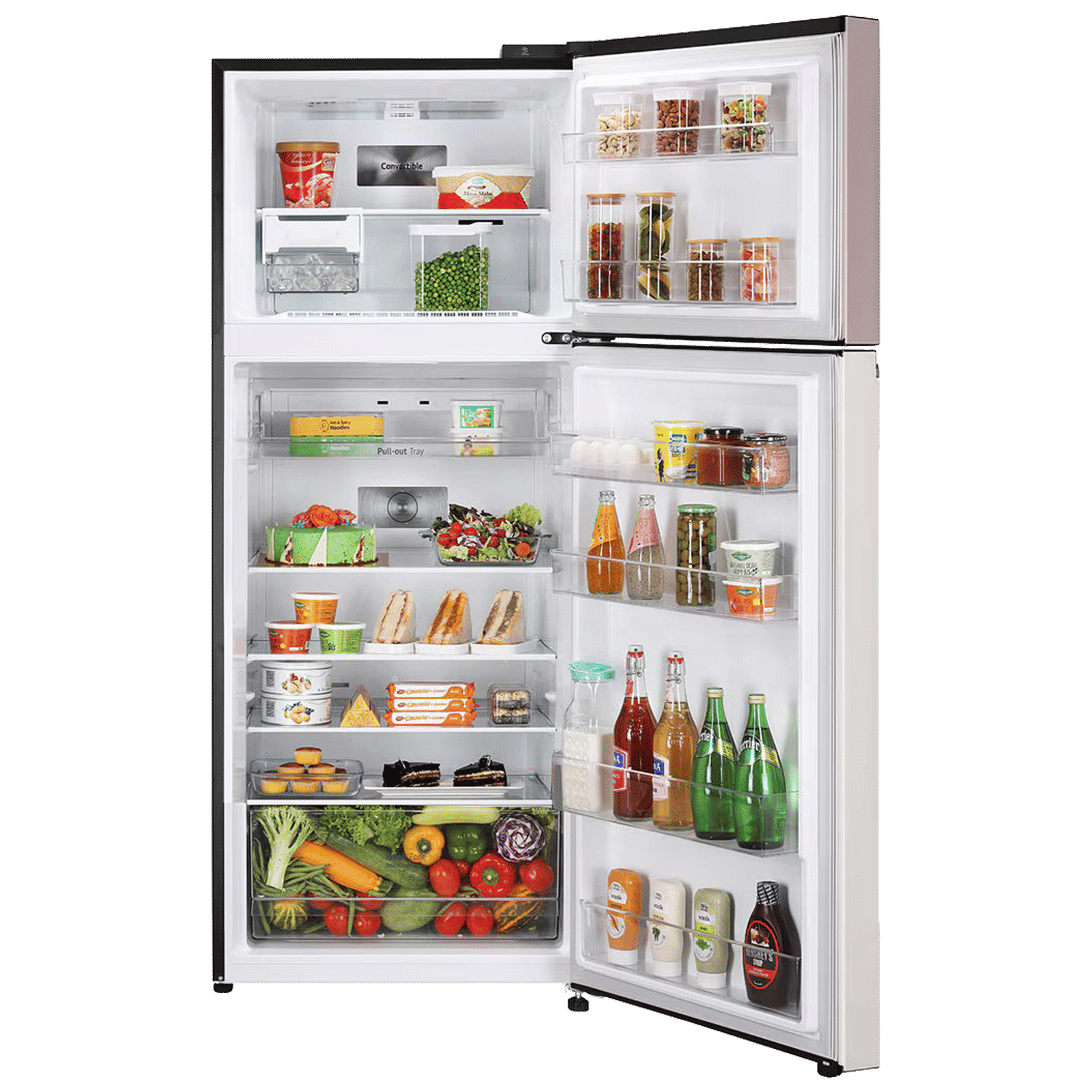LG 398 Litres 2 Star Frost Free Double Door Convertible Refrigerator with Smart Diagnosis (GL-S422SPTY, Clay Pink Tango)_5