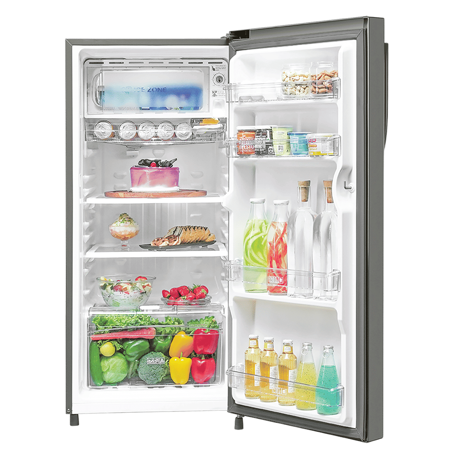 Haier 190 Litres 2 Star Direct Cool Single Door Refrigerator with Diamond Edge Freezing Technology (HRD-2102BNS-P, Nickel Steel)_5