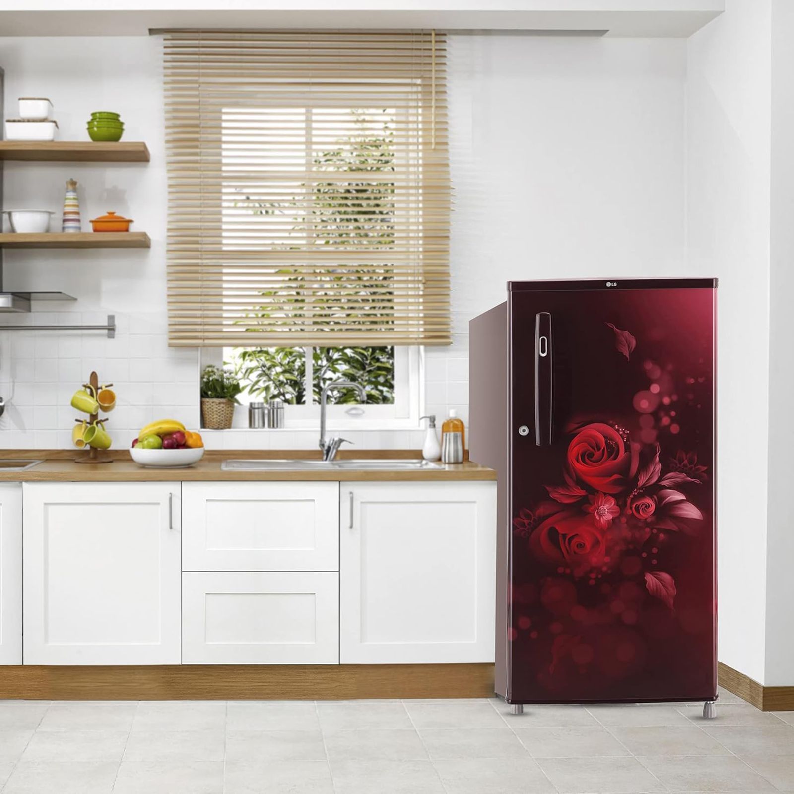 LG 190 Litres 2 Star Direct Cool Single Door Refrigerator with Stabilizer Free Operation (GL-B199OSEC, Scarlet Euphoria)_16