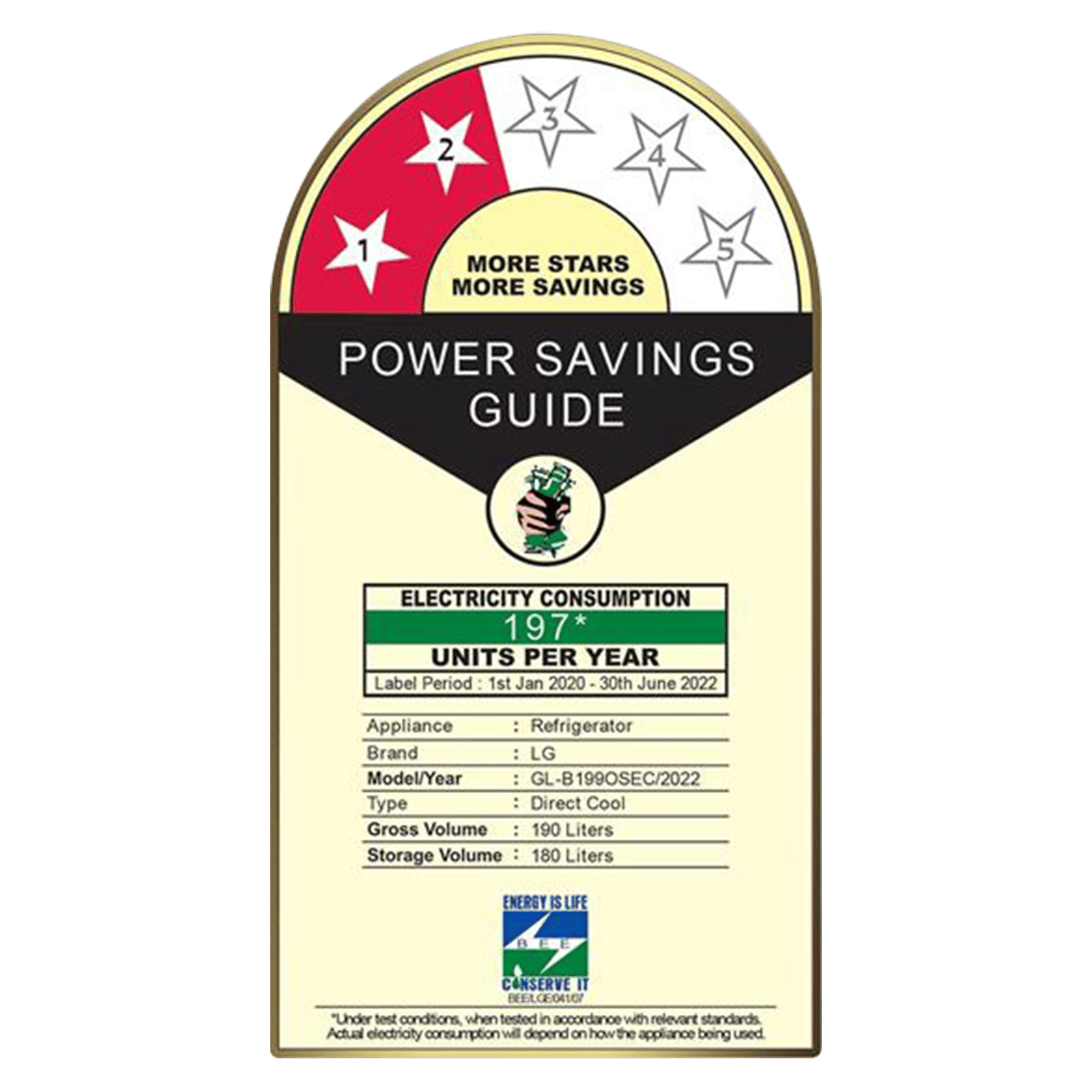 LG 190 Litres 2 Star Direct Cool Single Door Refrigerator with Stabilizer Free Operation (GL-B199OSEC, Scarlet Euphoria)_8