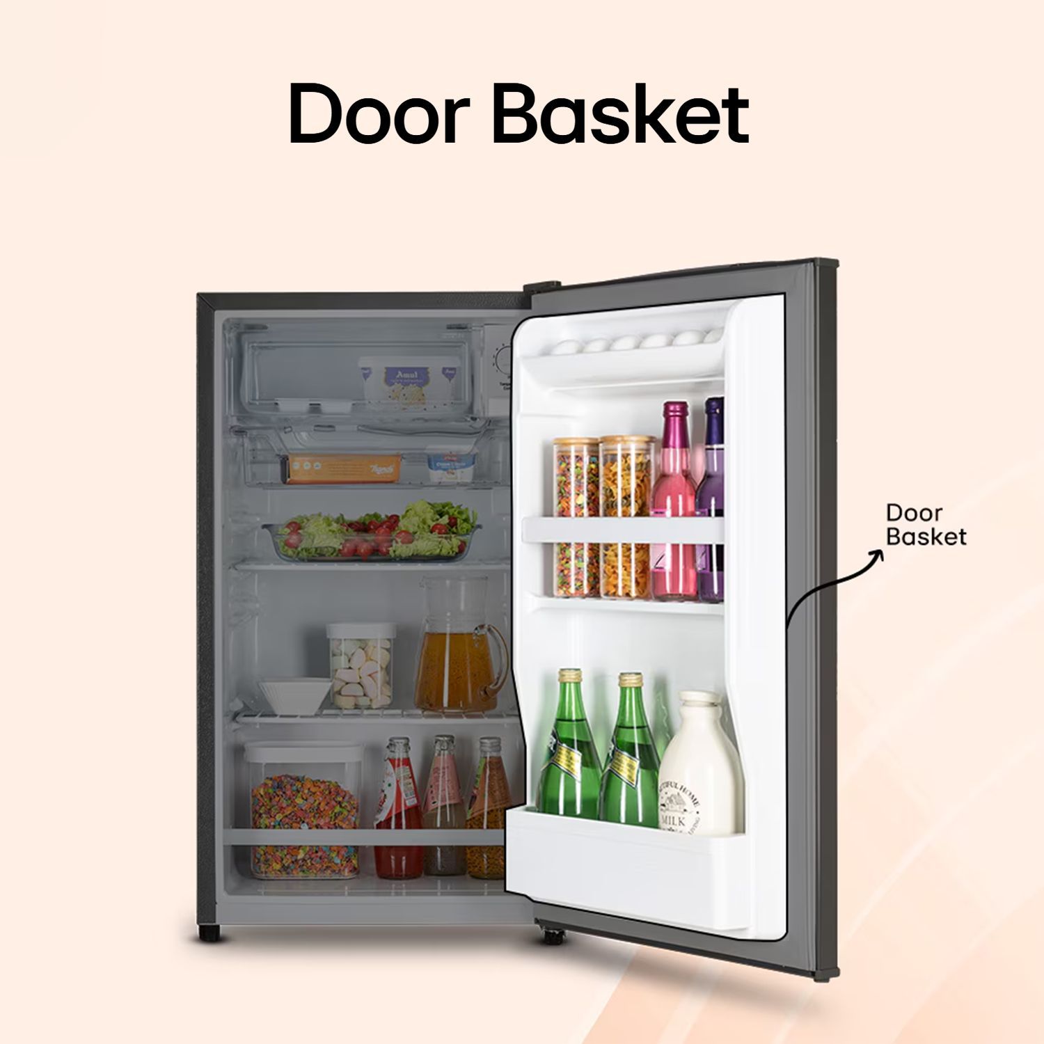 LG 90 Litres 1 Star Direct Cool Single Door Refrigerator with Antibacterial Gasket (GL-M131RDSB, Dazzle Steel)_13