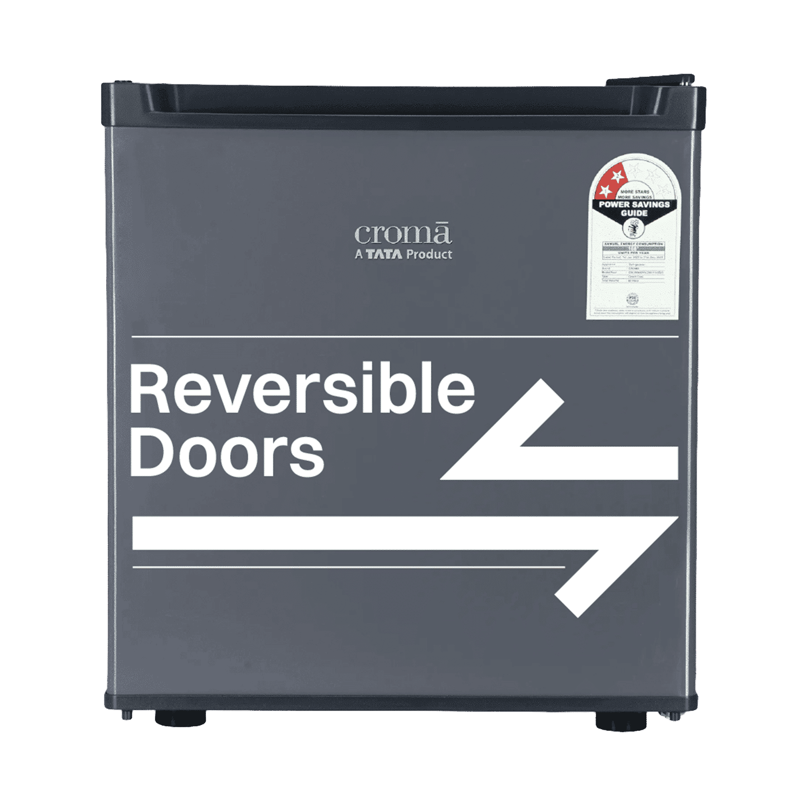 Croma 45 Litres 2 Star Direct Cool Single Door Refrigerator with Anti-Fungal Door Gasket (CRLR045DCC290113, Metallic Grey)_1