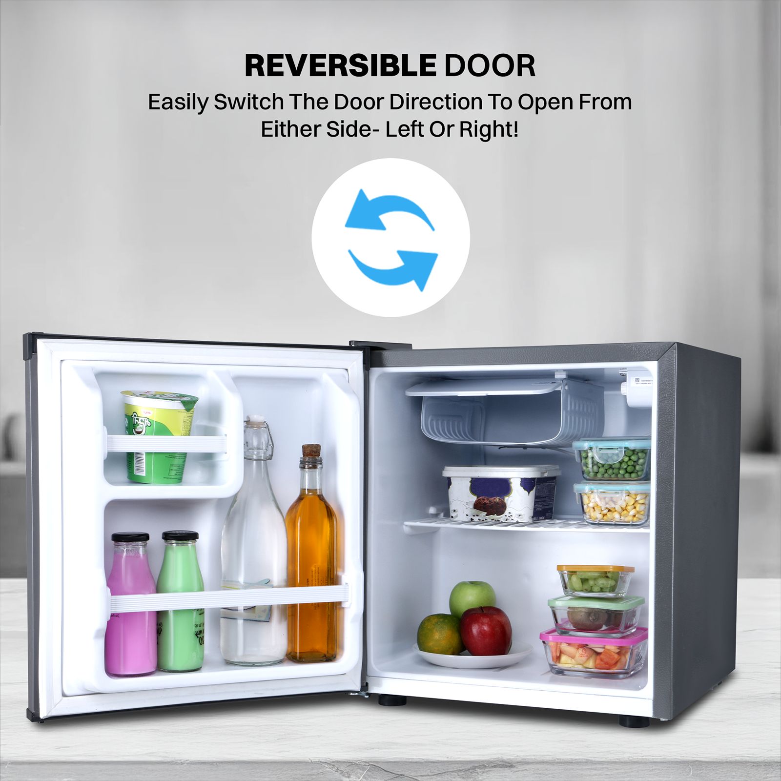 Croma 45 Litres 2 Star Direct Cool Single Door Refrigerator with Anti-Fungal Door Gasket (CRLR045DCC290113, Metallic Grey)_11