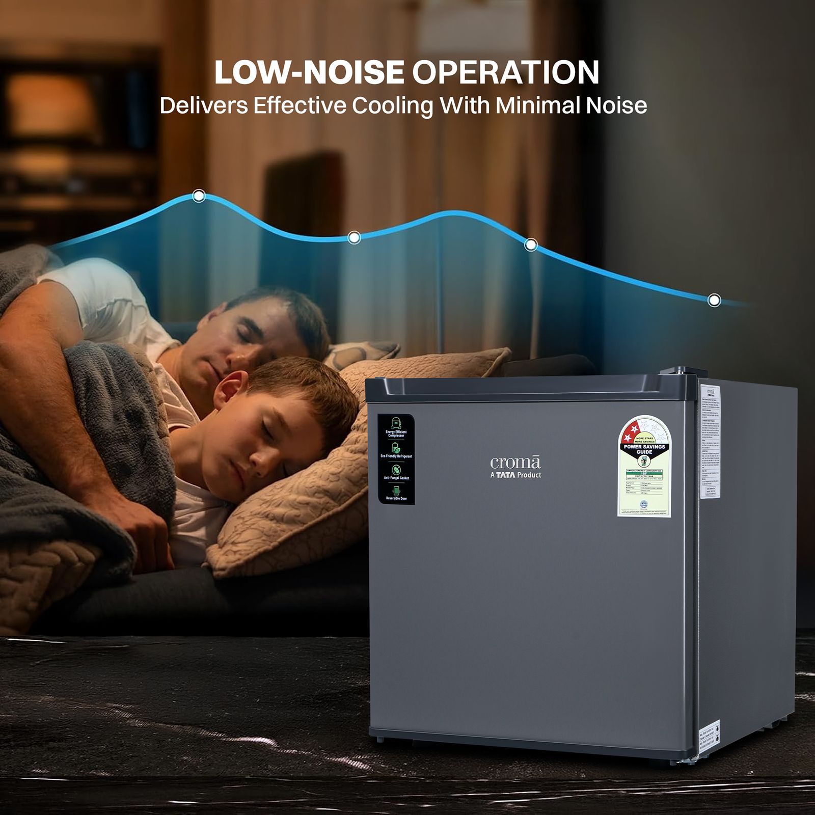 Croma 45 Litres 2 Star Direct Cool Single Door Refrigerator with Anti-Fungal Door Gasket (CRLR045DCC290113, Metallic Grey)_15