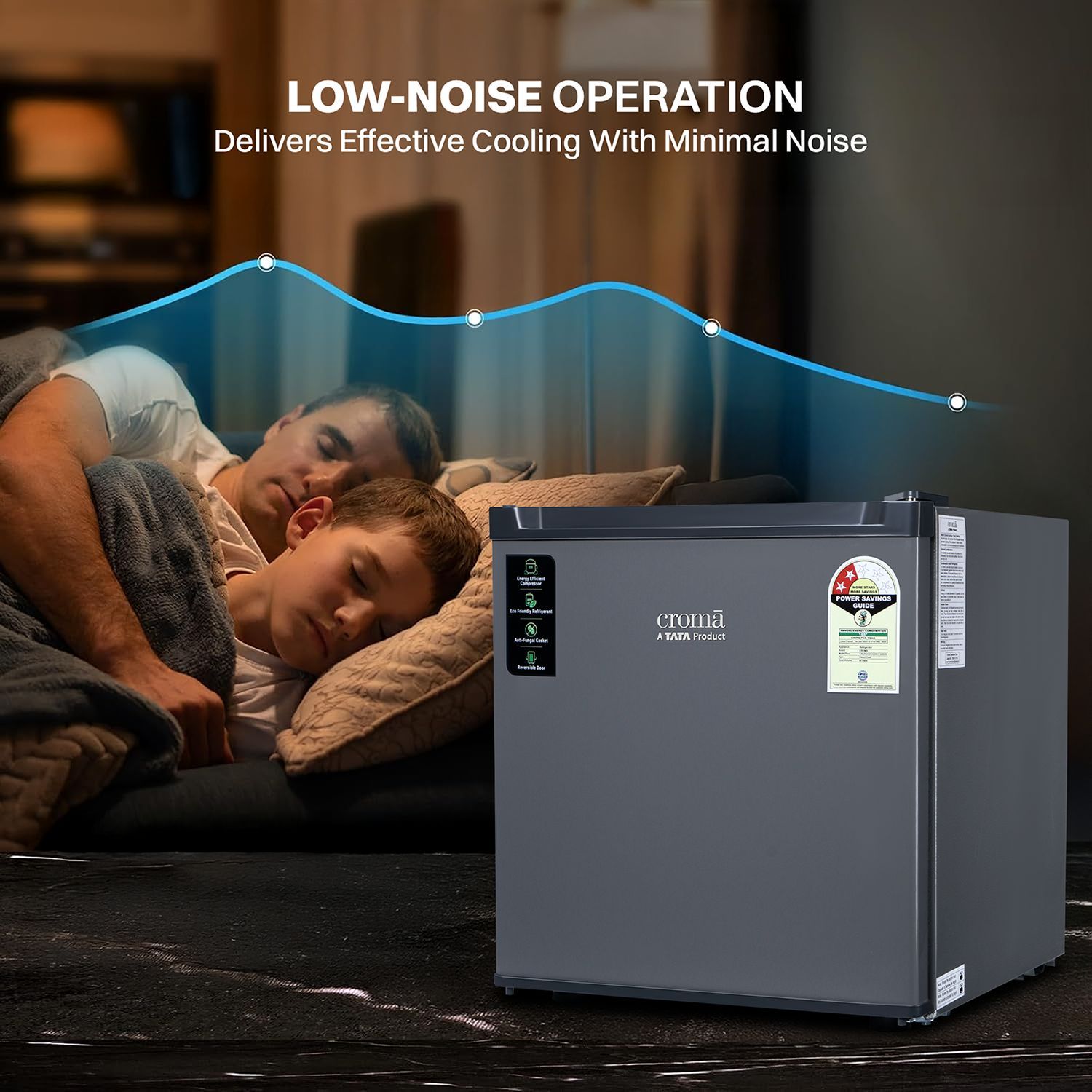 Croma 45 Litres 2 Star Direct Cool Single Door Refrigerator with Anti-Fungal Door Gasket (CRLR045DCC290113, Metallic Grey)_9