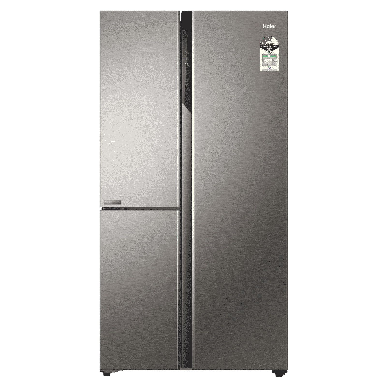 Haier 598 Litres 3 Star Frost Free Side By Side Smart Wifi Enabled Convertible Refrigerator with Deo Fresh Technology (HRT-683ISU1, Inox Steel)_1