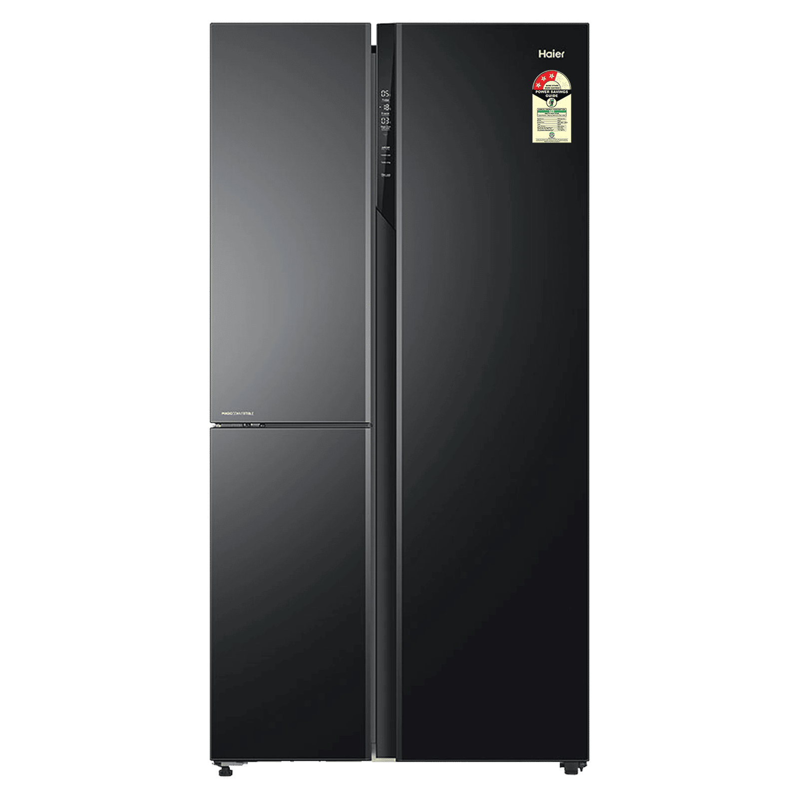 Haier 598 Litres 3 Star Frost Side-by-Side Smart Wifi Enabled Convertible Refrigerator with Digital Control Panel (HRT-683KGU1, Black Glass) Haier 598 Litres 3 Star Frost Side-by-Side Smart Wifi Enabled Convertible Refrigerator with Digital Control Panel (HRT-683KGU1, Black Glass)_1