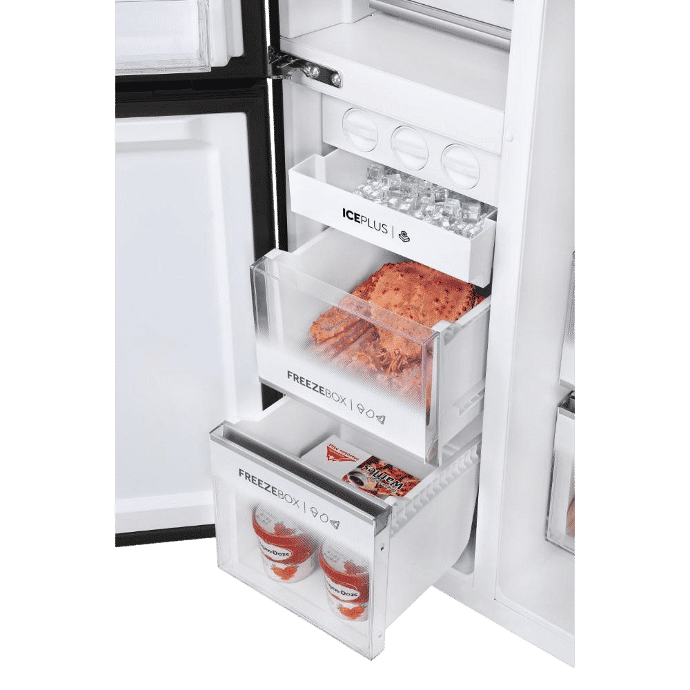 Haier 598 Litres 3 Star Frost Side-by-Side Smart Wifi Enabled Convertible Refrigerator with Digital Control Panel (HRT-683KGU1, Black Glass)_19