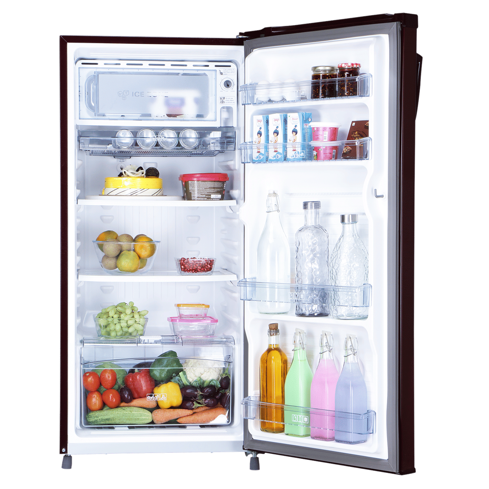 Croma 185 Litres 2 Star Direct Cool Single Door Refrigerator with Anti Fungal Gasket (CRLR185DCC008914, Red Erica)_5