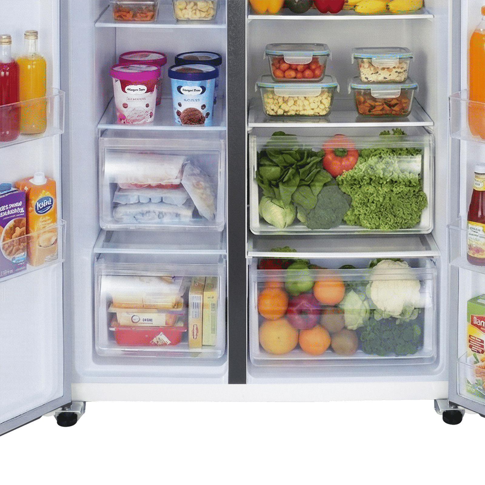 Croma CRLR532SSA342494 532 Litres Frost Free Side by Side Refrigerator with Door Open Alarm (Inox Black)_12