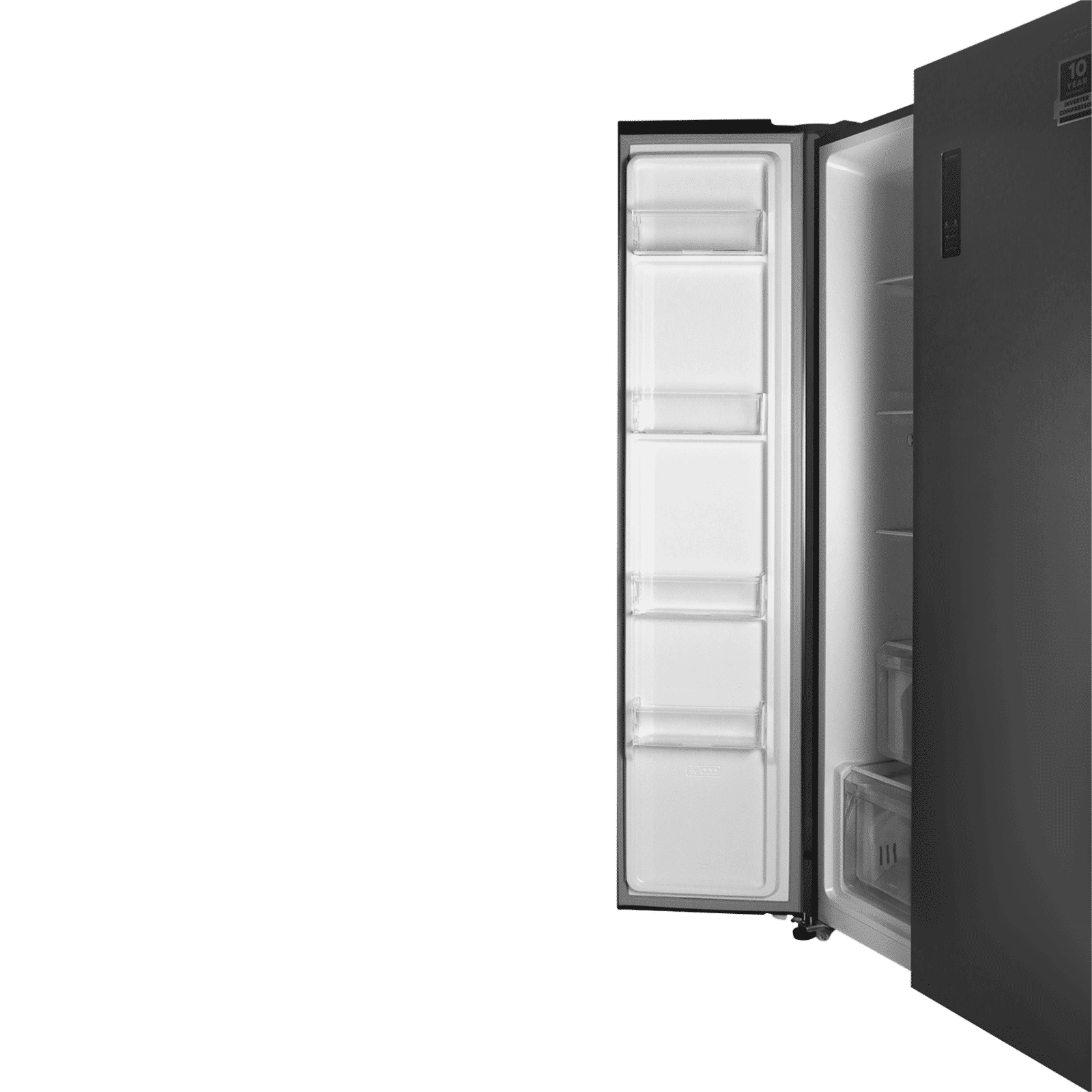 Croma CRLR532SSA342494 532 Litres Frost Free Side by Side Refrigerator with Door Open Alarm (Inox Black)_15