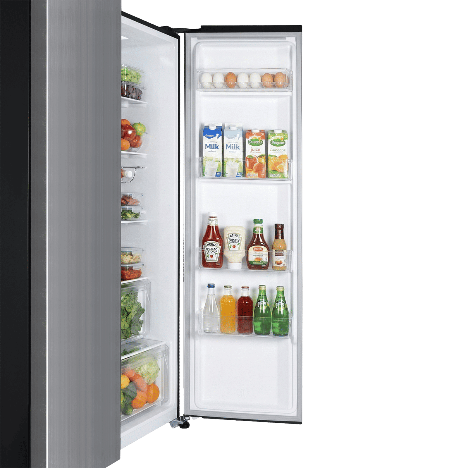 Croma CRLR532SSA342494 532 Litres Frost Free Side by Side Refrigerator with Door Open Alarm (Inox Black)_8