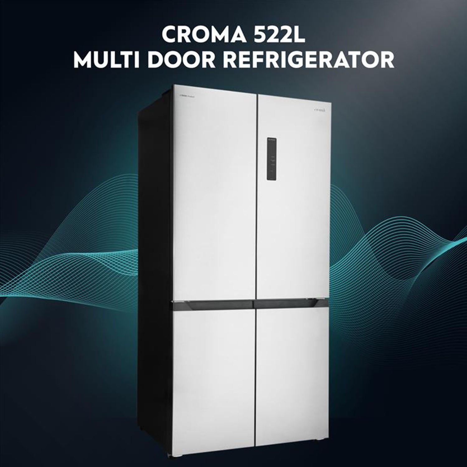 Croma 522 Litres Frost Free French Door Convertible Refrigerator with Multi Airflow (CRLR522MDA342495, Inox)_4