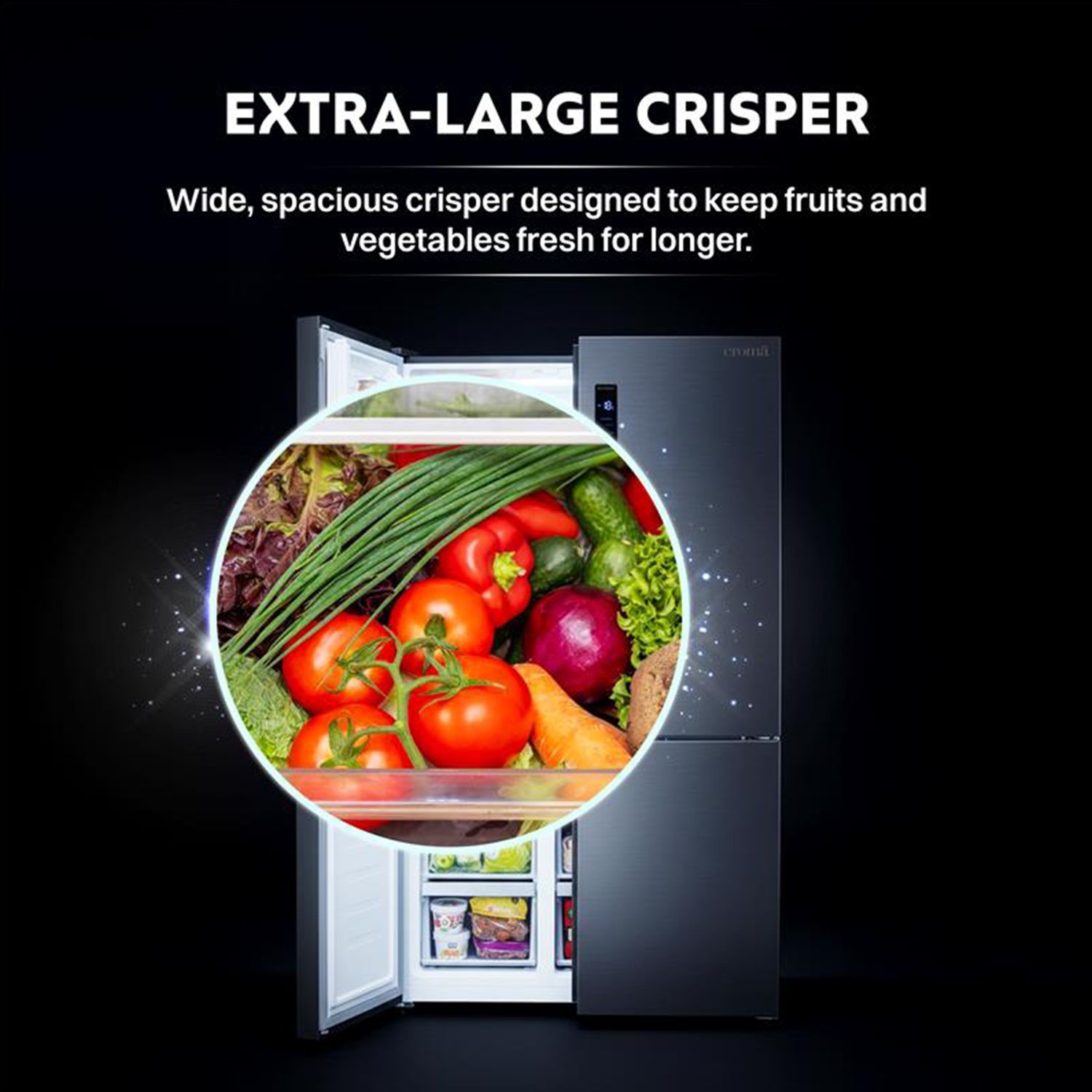 Croma 522 Litres Frost Free French Door Convertible Refrigerator with Multi Airflow (CRLR522MDA342495, Inox)_6