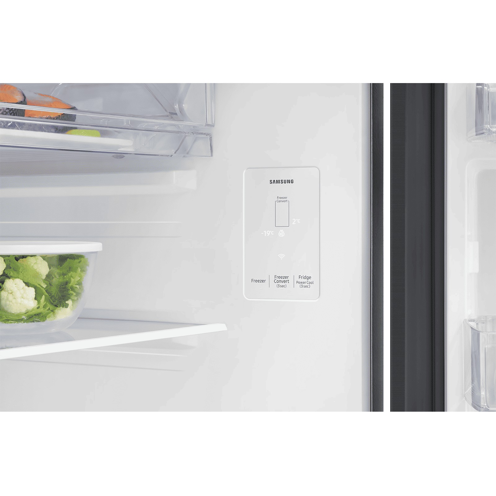 SAMSUNG 350 Litres 2 Star Frost Free Double Door Smart Wifi Enabled Refrigerator with Twin Cooling Plus Technology (RT38DG5A2BBXHL, Luxe Black)_11