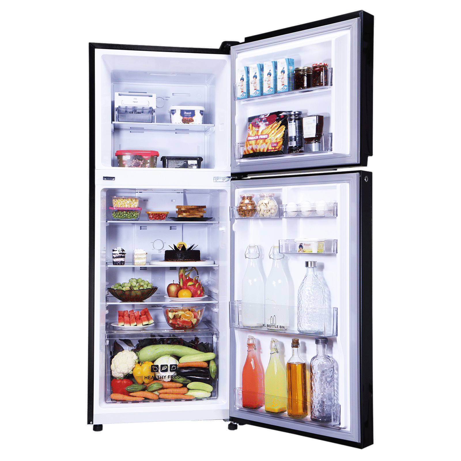 Croma 241 Litres 3 Star Frost Free Double Door Refrigerator with Inverter Technology (CRLR241FID302756, Blue)_4