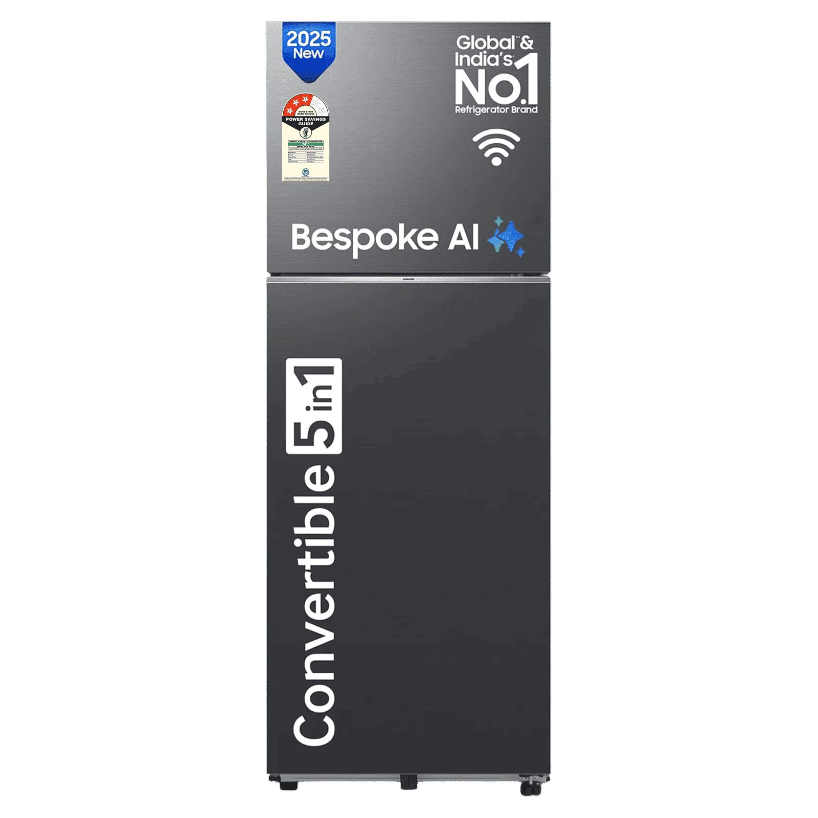 SAMSUNG 330 Litres 3 Star Frost Free Double Door Smart Wifi Enabled Refrigerator with Twin Cooling Plus Technology (RT34DG5A4DB1HL, Black Matt) SAMSUNG 330 Litres 3 Star Frost Free Double Door Smart Wifi Enabled Refrigerator with Twin Cooling Plus Technology (RT34DG5A4DB1HL, Black Matt)_1