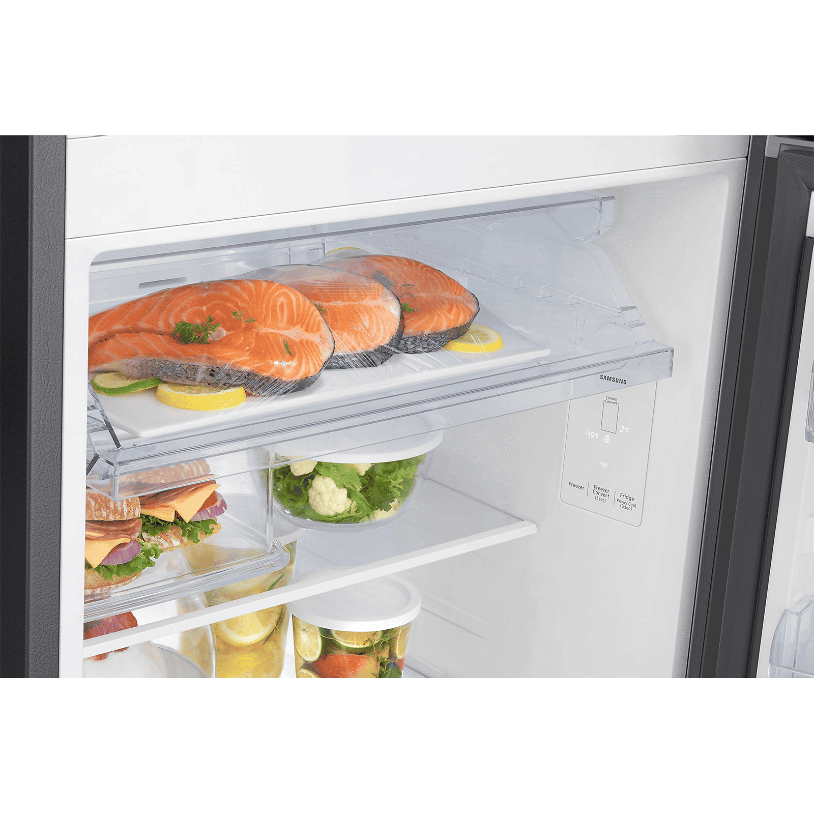 SAMSUNG 330 Litres 3 Star Frost Free Double Door Smart Wifi Enabled Refrigerator with Twin Cooling Plus Technology (RT34DG5A4DB1HL, Black Matt)_11