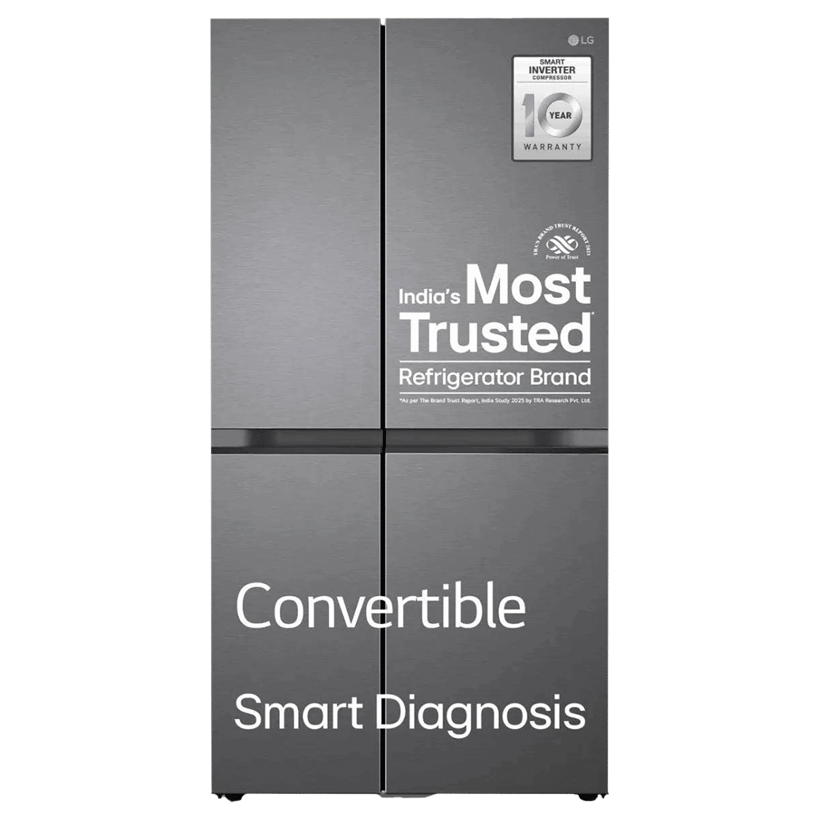 LG 650 Litres 3 Star Frost Free Side by Side Refrigerator with Auto Smart Connect (GL-B257JDS3, Dazzle Steel)_1