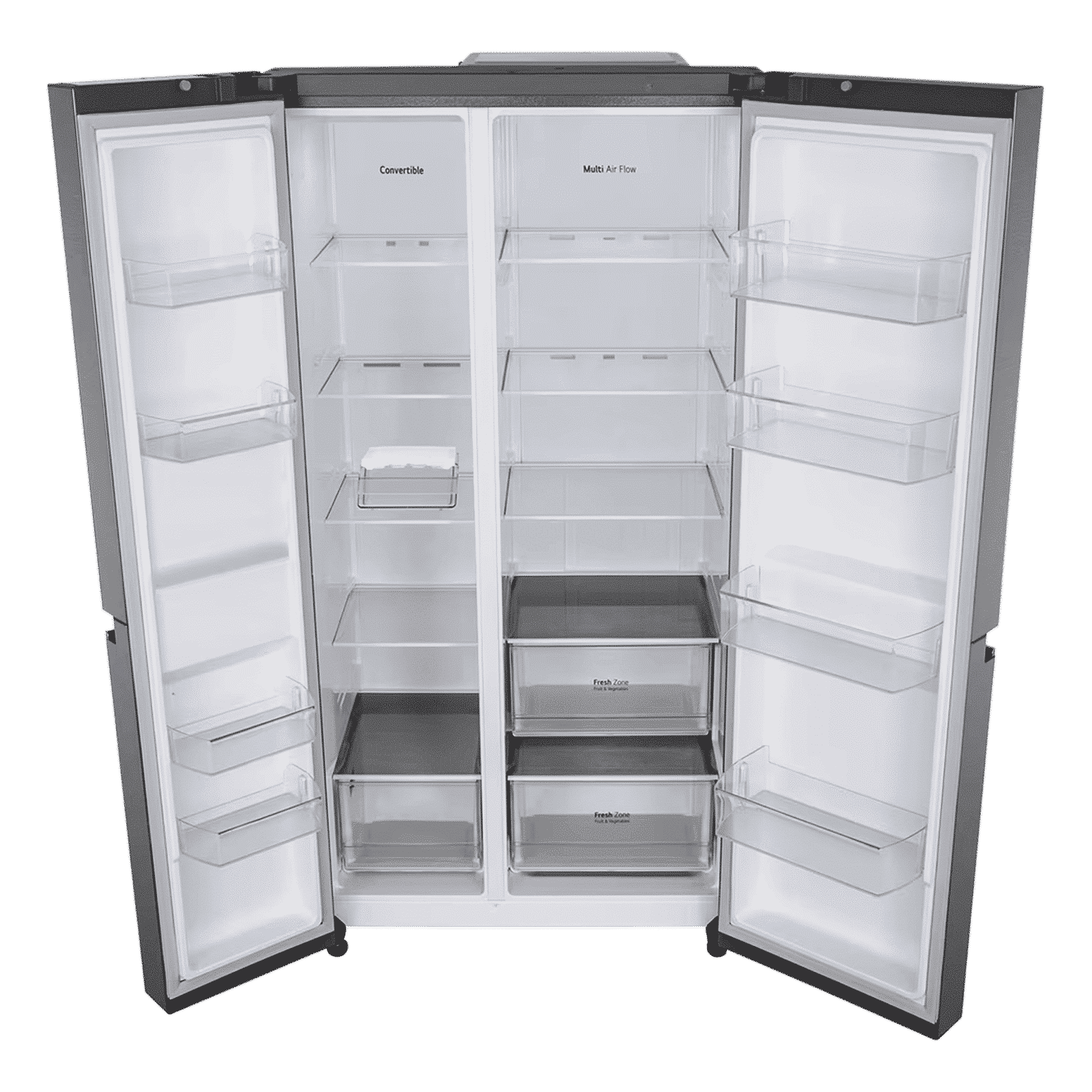 LG 650 Litres 3 Star Frost Free Side by Side Refrigerator with Auto Smart Connect (GL-B257JDS3, Dazzle Steel)_14